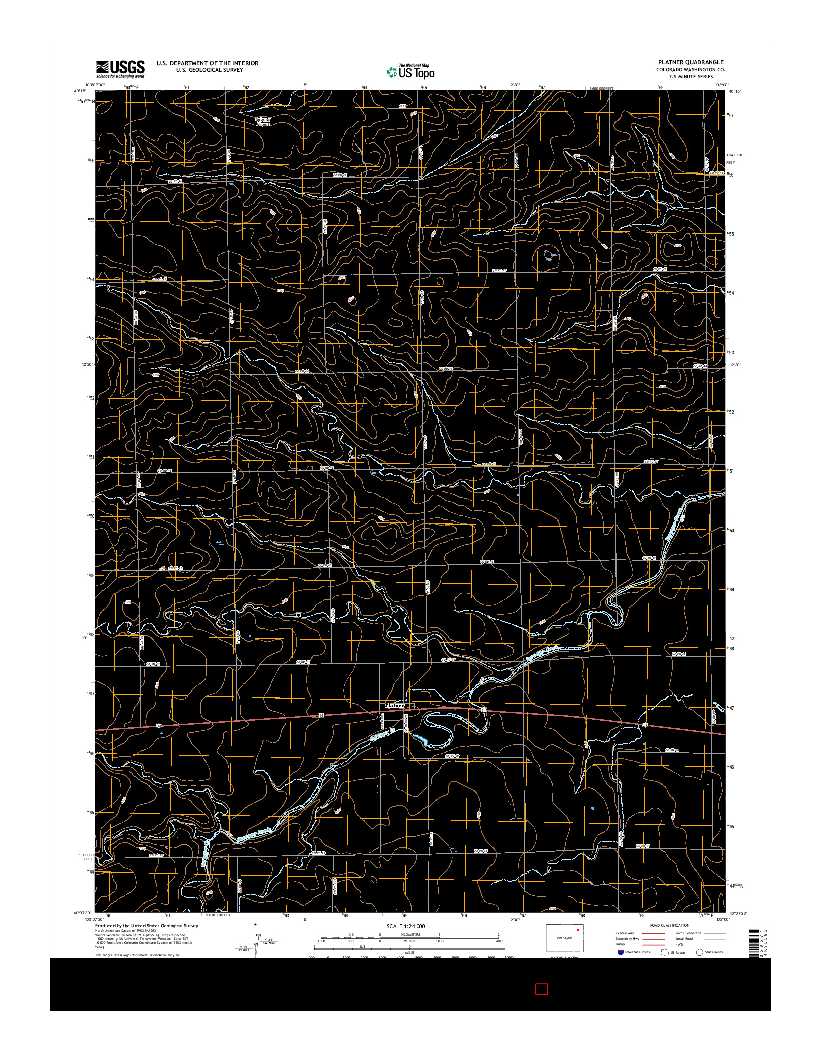 USGS US TOPO 7.5-MINUTE MAP FOR PLATNER, CO 2016