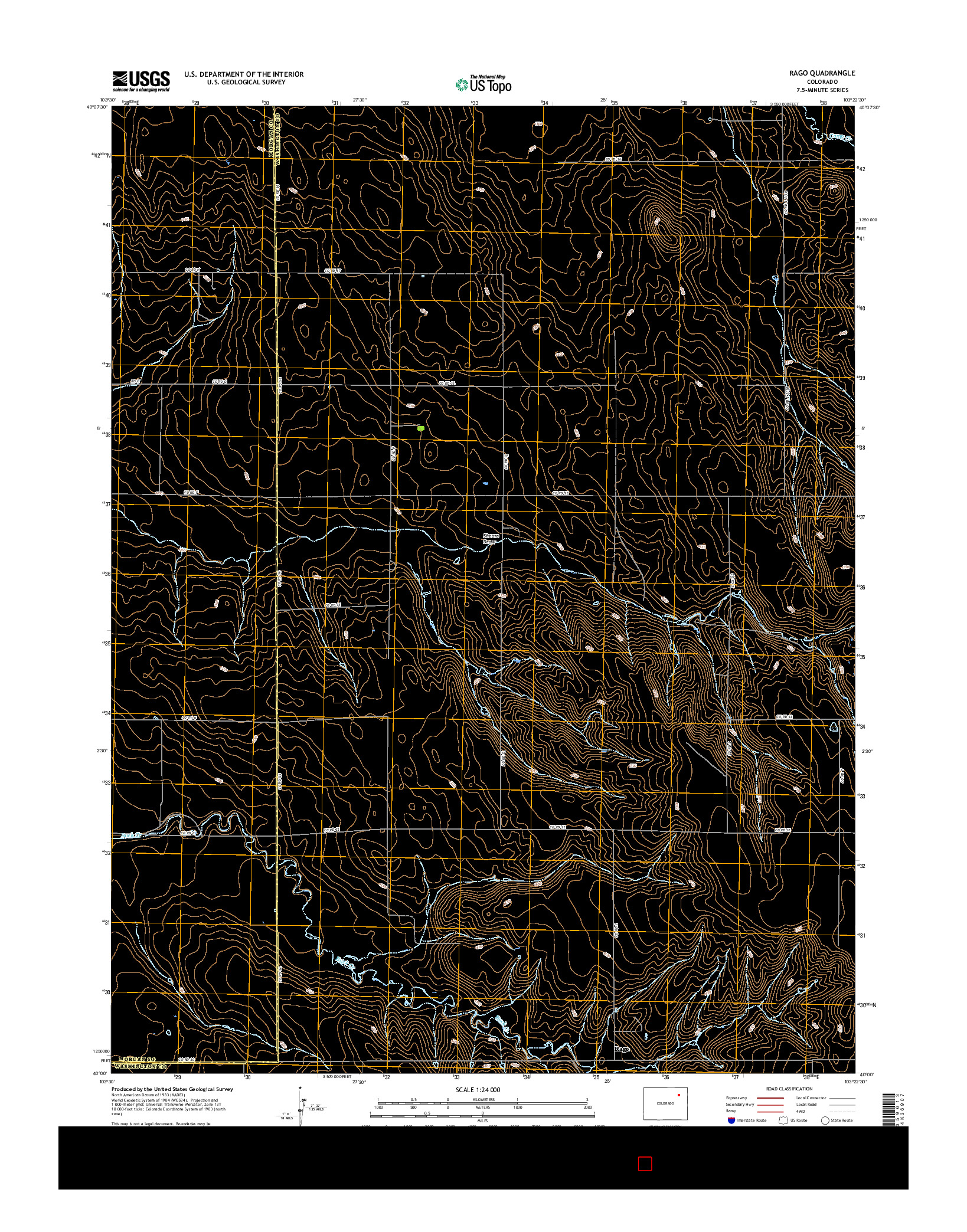 USGS US TOPO 7.5-MINUTE MAP FOR RAGO, CO 2016