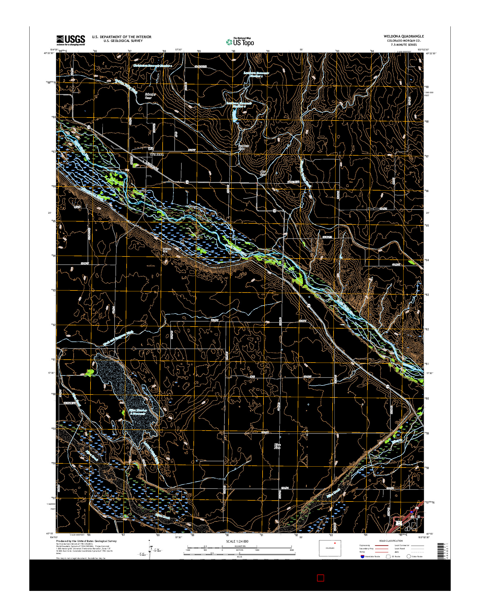 USGS US TOPO 7.5-MINUTE MAP FOR WELDONA, CO 2016