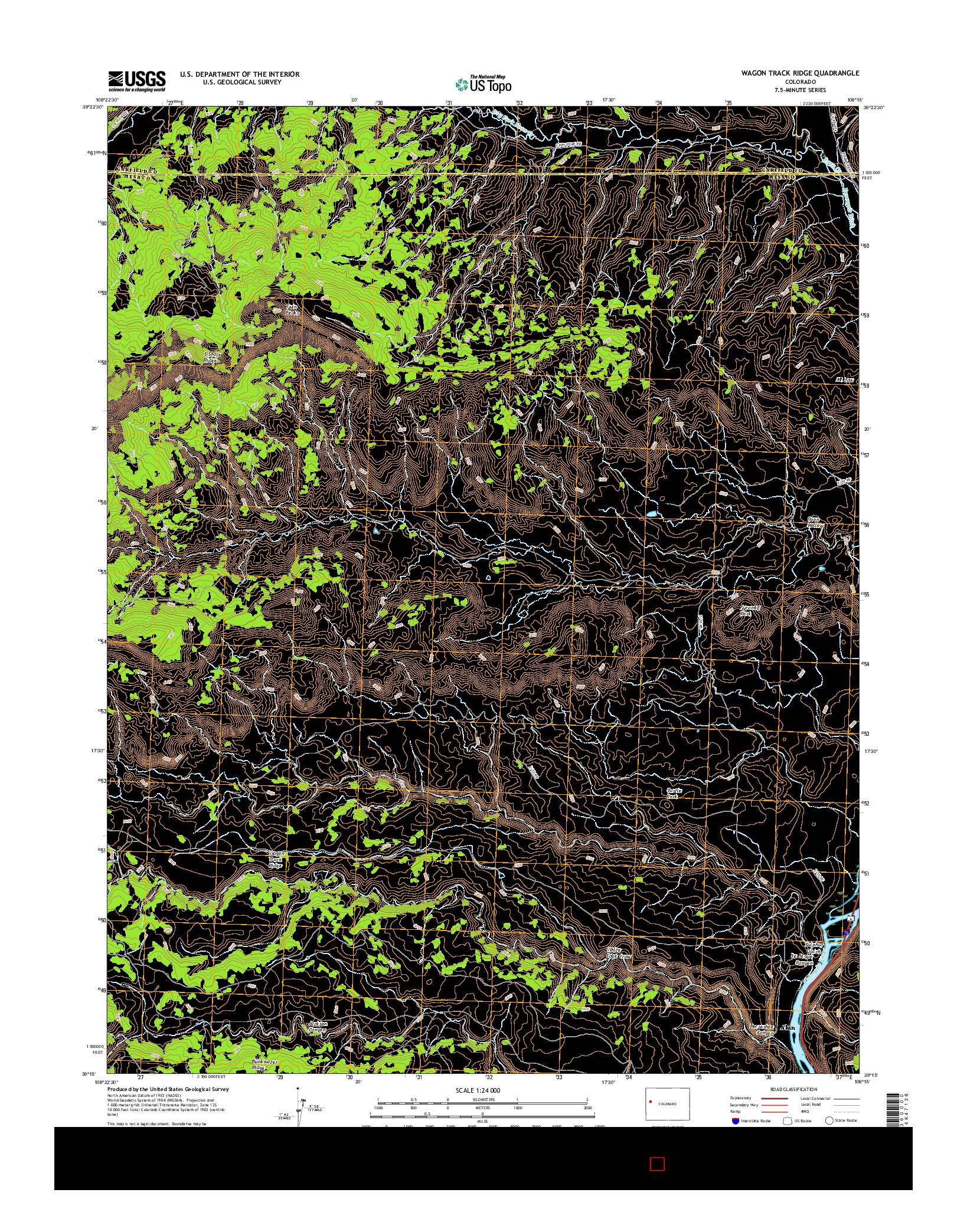 USGS US TOPO 7.5-MINUTE MAP FOR WAGON TRACK RIDGE, CO 2016