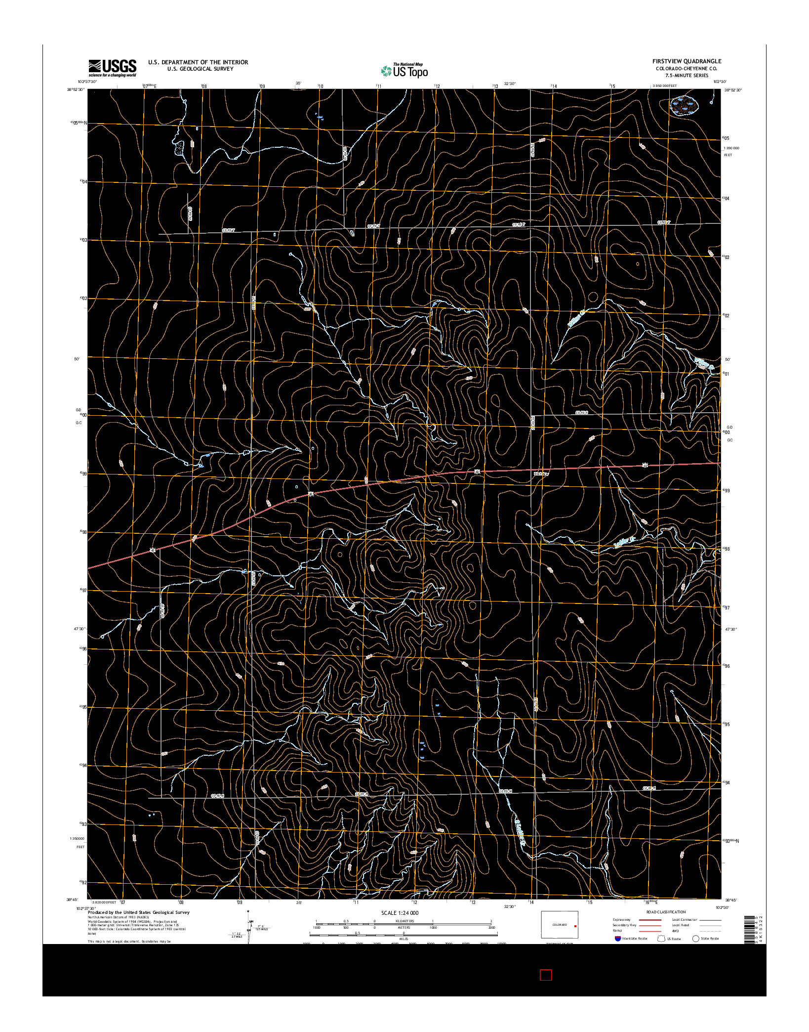 USGS US TOPO 7.5-MINUTE MAP FOR FIRSTVIEW, CO 2016