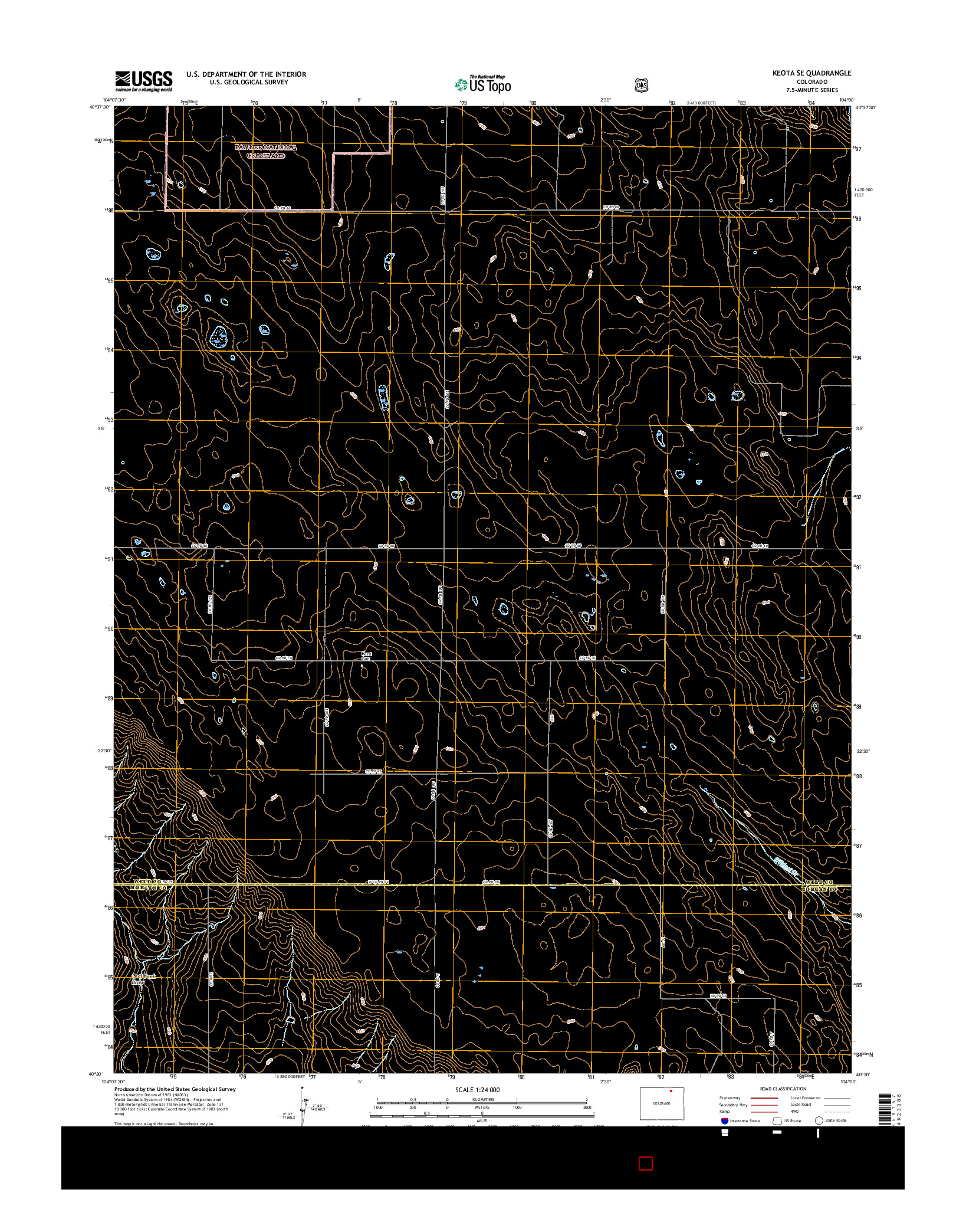 USGS US TOPO 7.5-MINUTE MAP FOR KEOTA SE, CO 2016