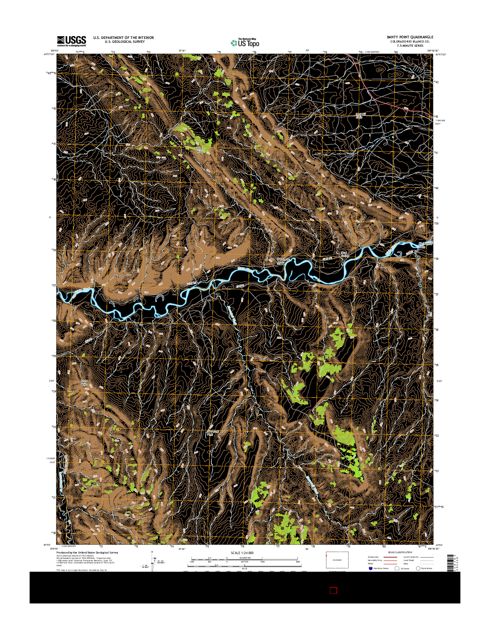 USGS US TOPO 7.5-MINUTE MAP FOR BANTY POINT, CO 2016