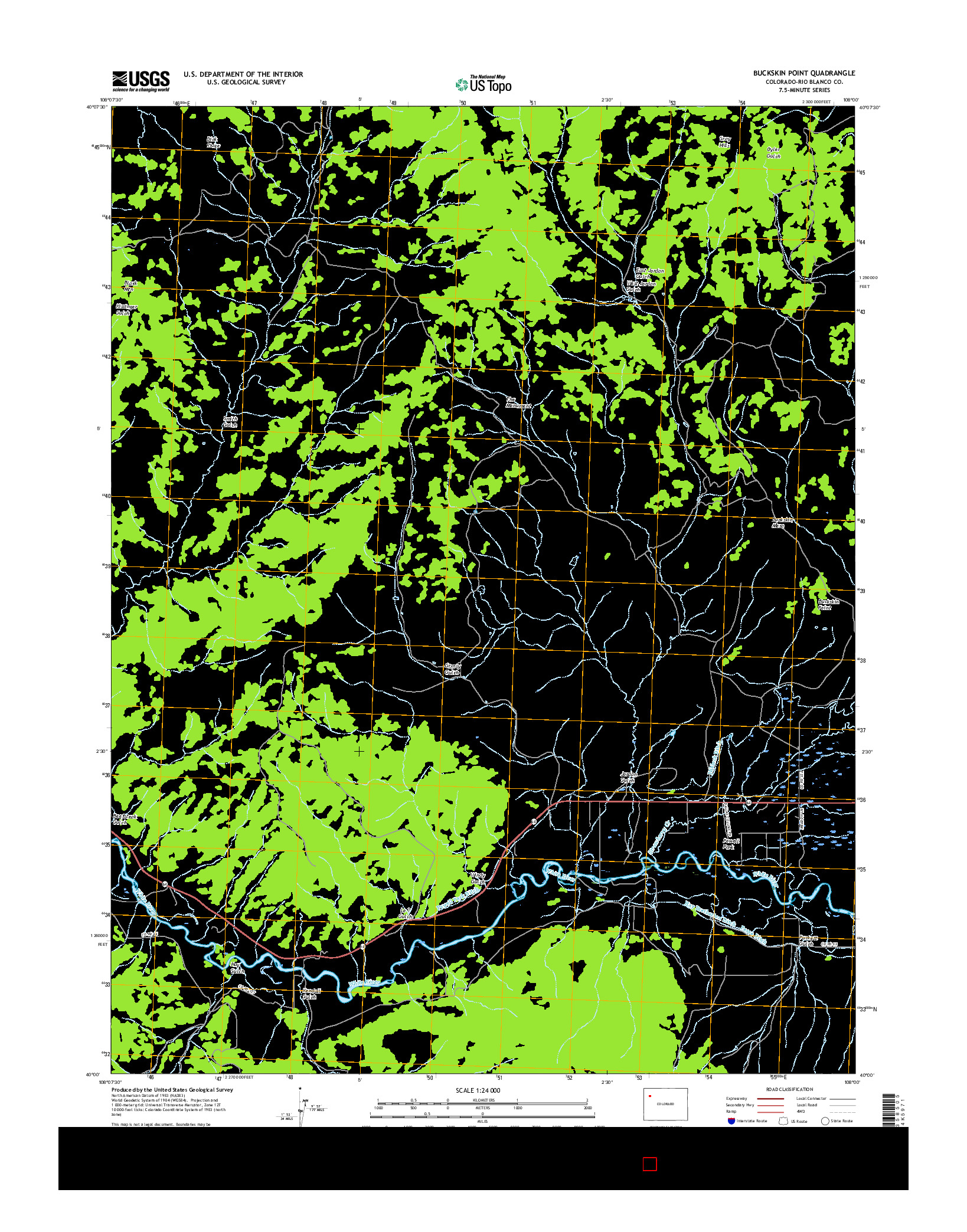 USGS US TOPO 7.5-MINUTE MAP FOR BUCKSKIN POINT, CO 2016
