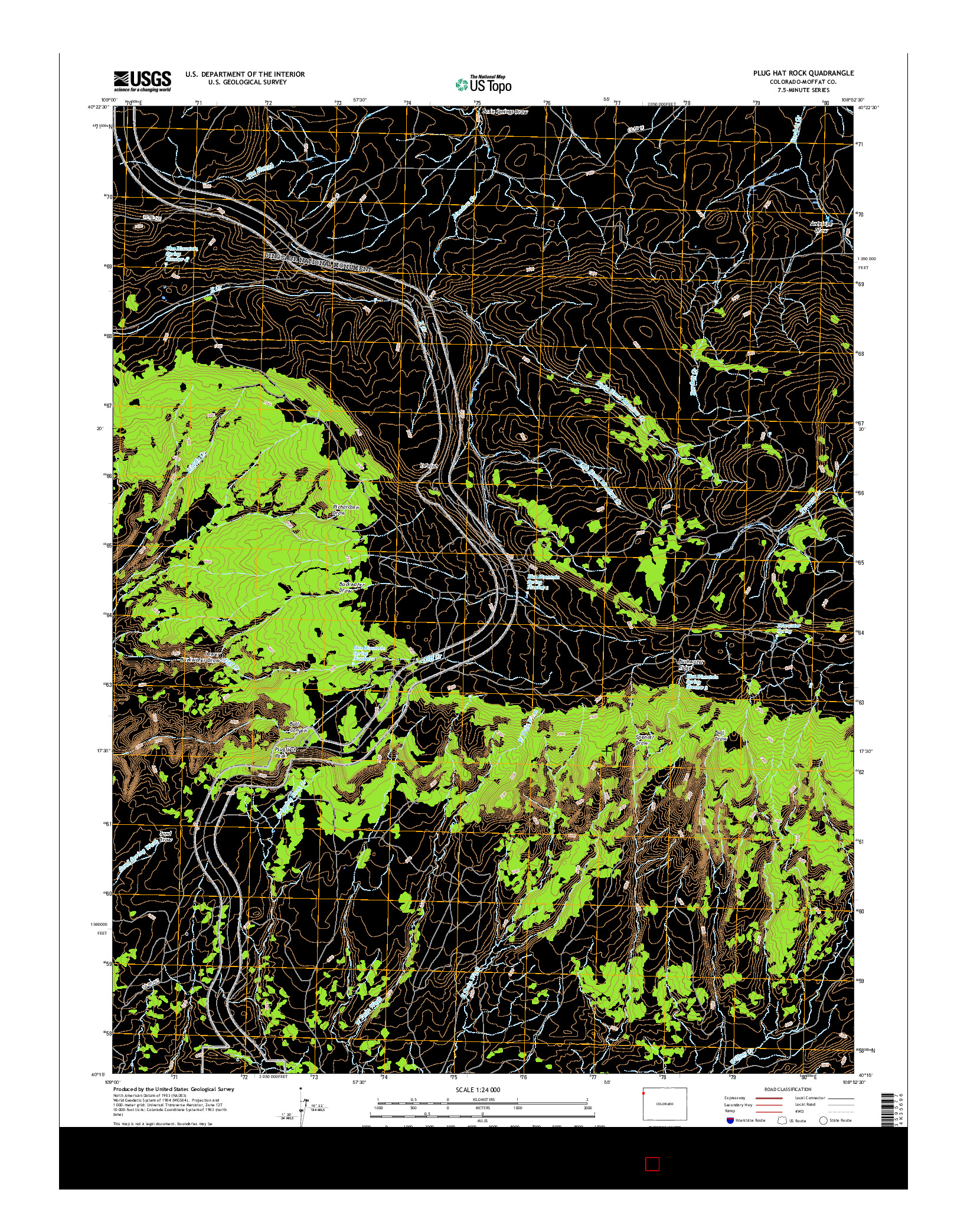 USGS US TOPO 7.5-MINUTE MAP FOR PLUG HAT ROCK, CO 2016