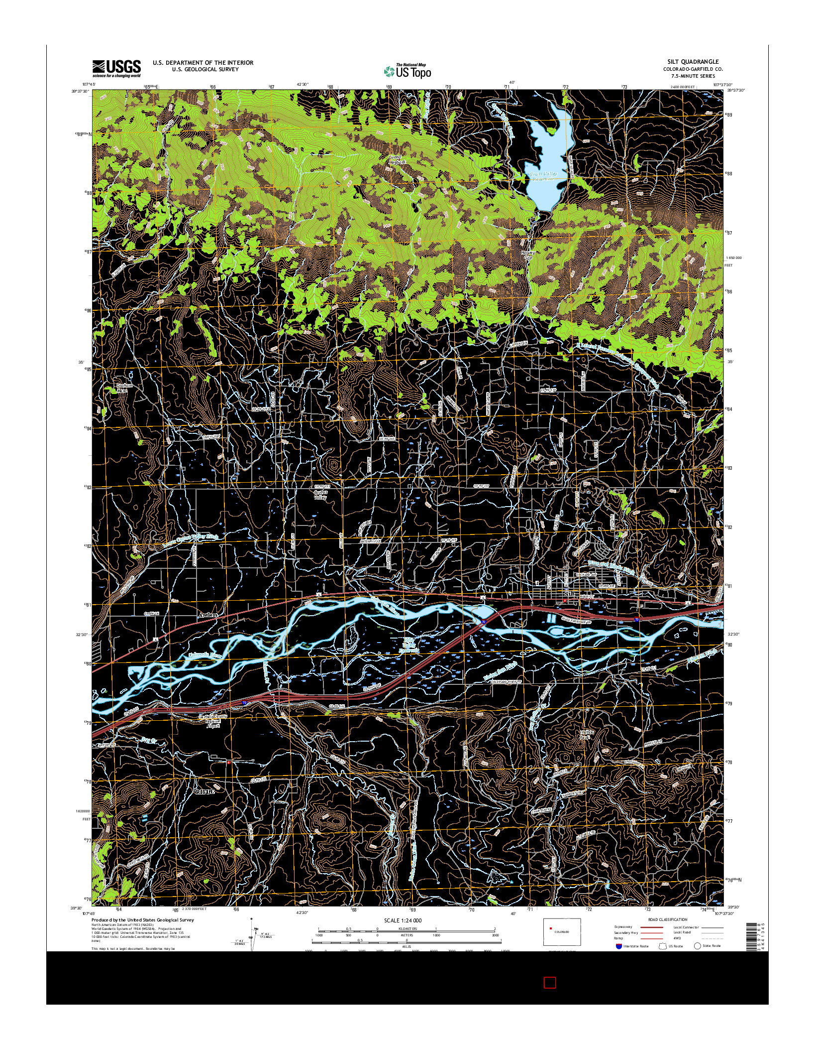 USGS US TOPO 7.5-MINUTE MAP FOR SILT, CO 2016