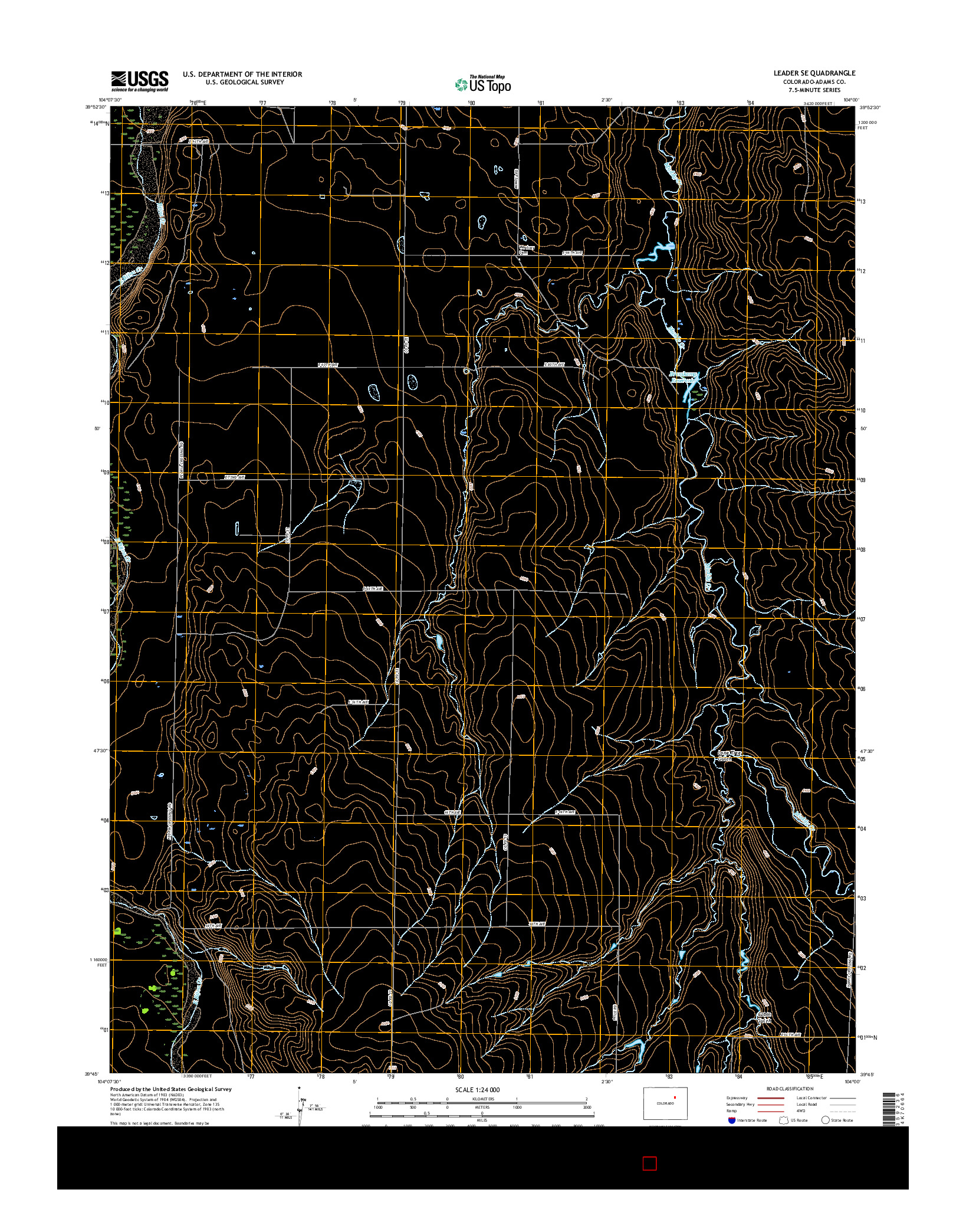 USGS US TOPO 7.5-MINUTE MAP FOR LEADER SE, CO 2016