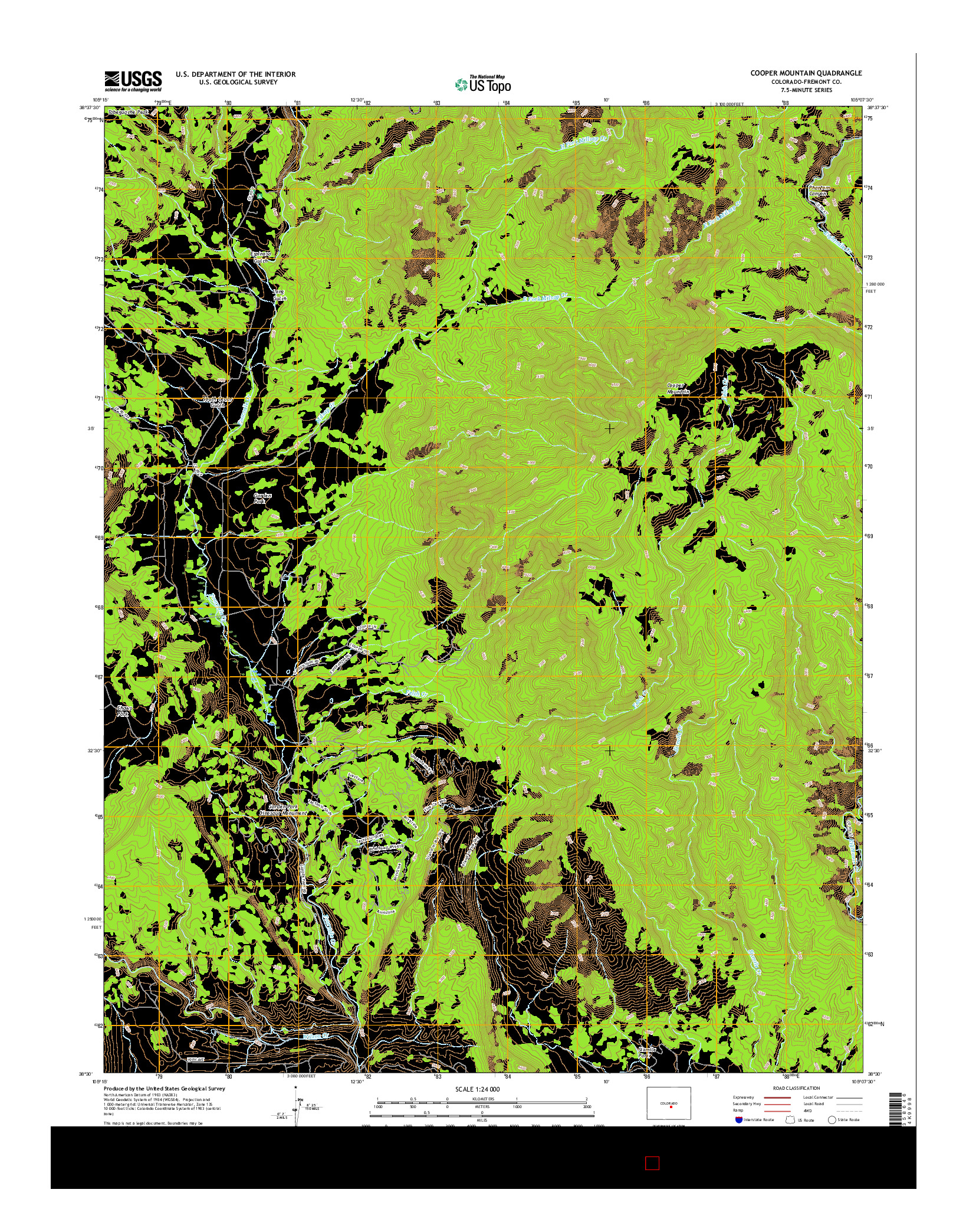 USGS US TOPO 7.5-MINUTE MAP FOR COOPER MOUNTAIN, CO 2016