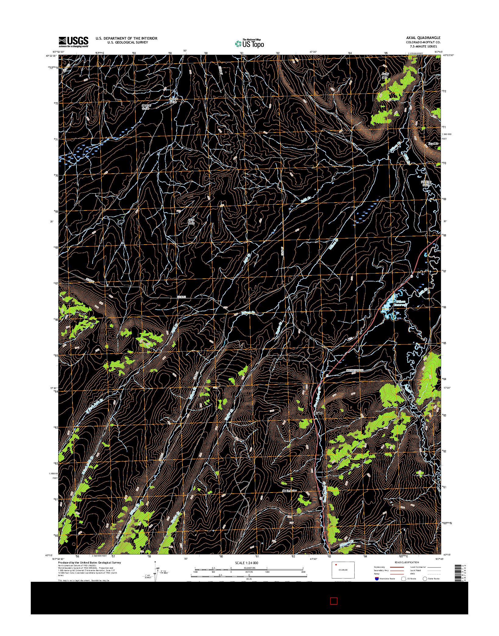 USGS US TOPO 7.5-MINUTE MAP FOR AXIAL, CO 2016