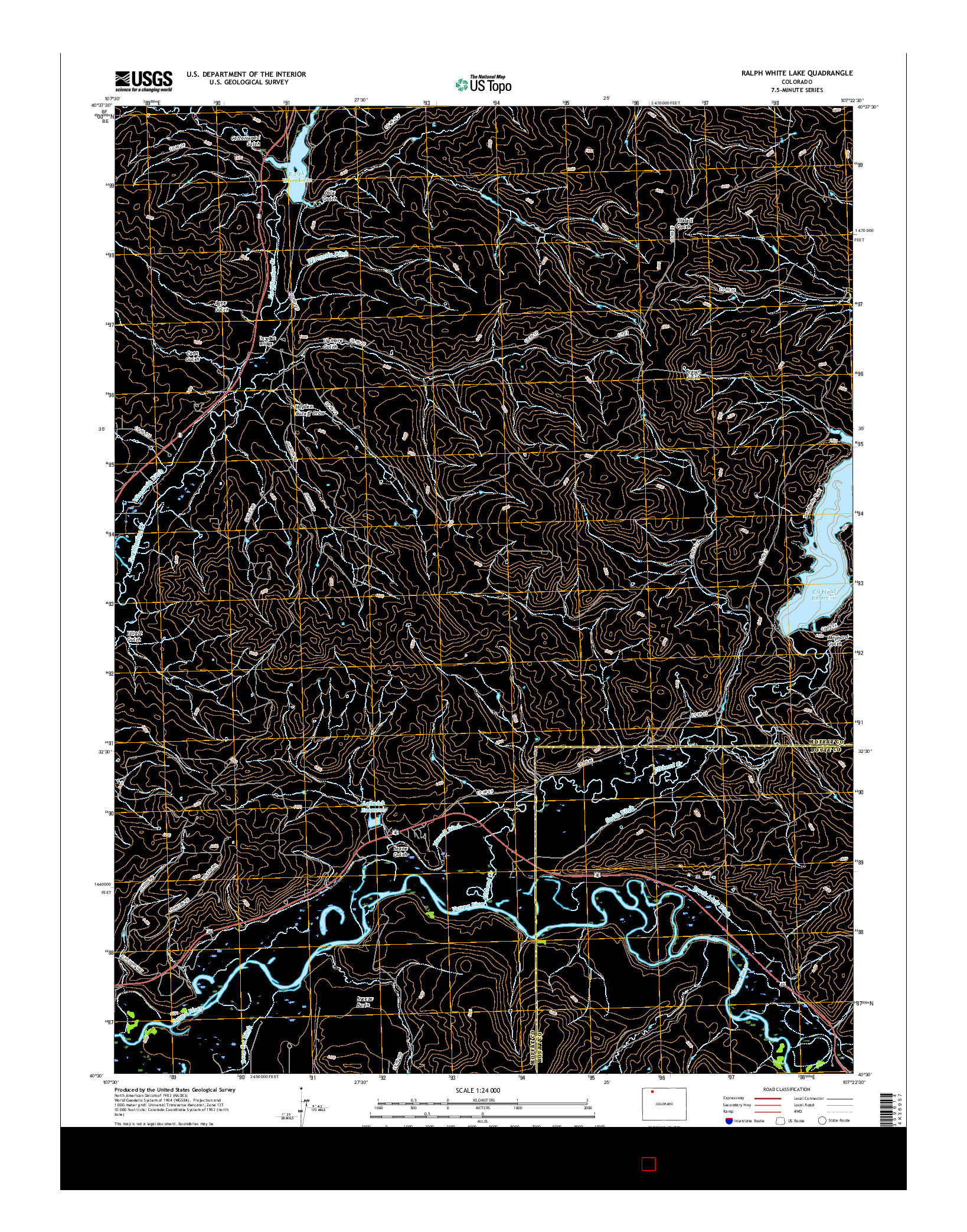 USGS US TOPO 7.5-MINUTE MAP FOR RALPH WHITE LAKE, CO 2016