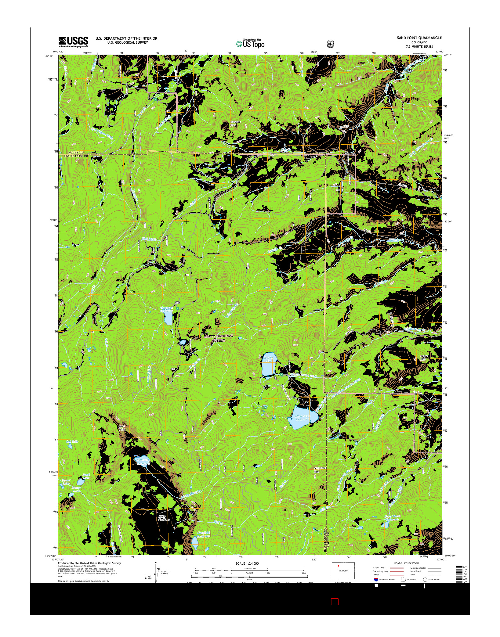 USGS US TOPO 7.5-MINUTE MAP FOR SAND POINT, CO 2016