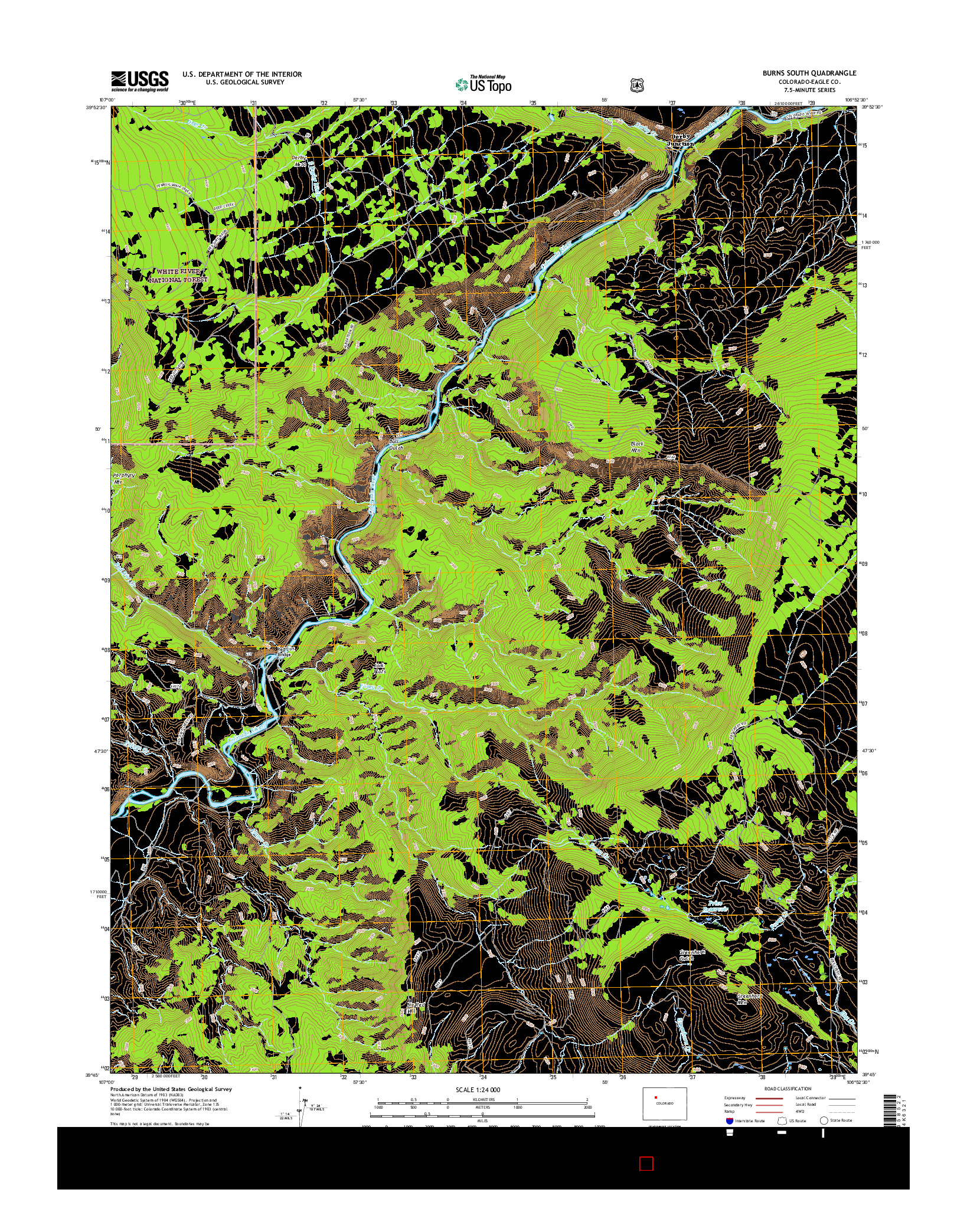 USGS US TOPO 7.5-MINUTE MAP FOR BURNS SOUTH, CO 2016