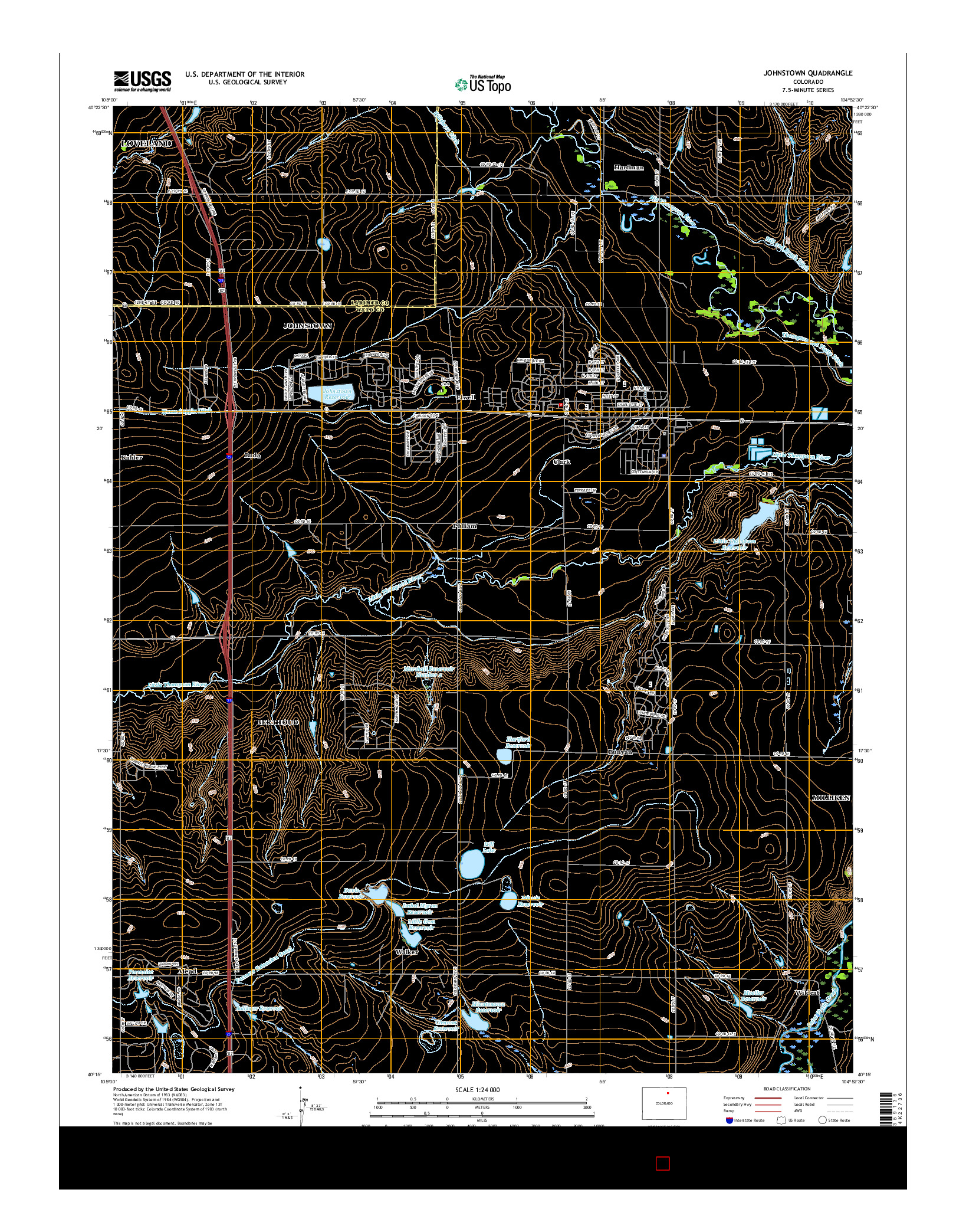 USGS US TOPO 7.5-MINUTE MAP FOR JOHNSTOWN, CO 2016