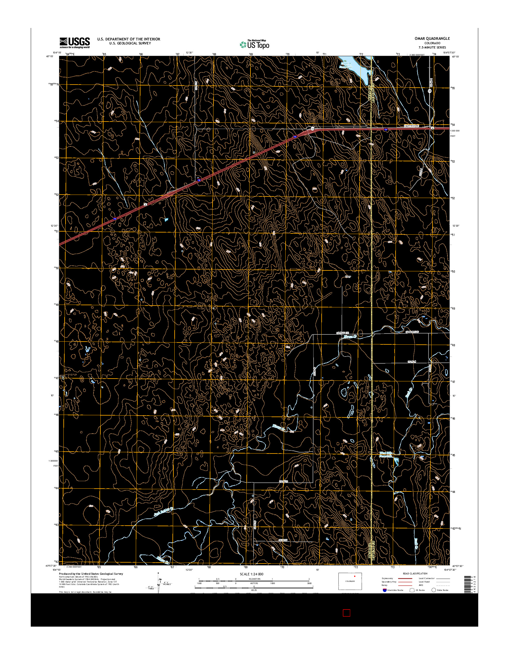 USGS US TOPO 7.5-MINUTE MAP FOR OMAR, CO 2016