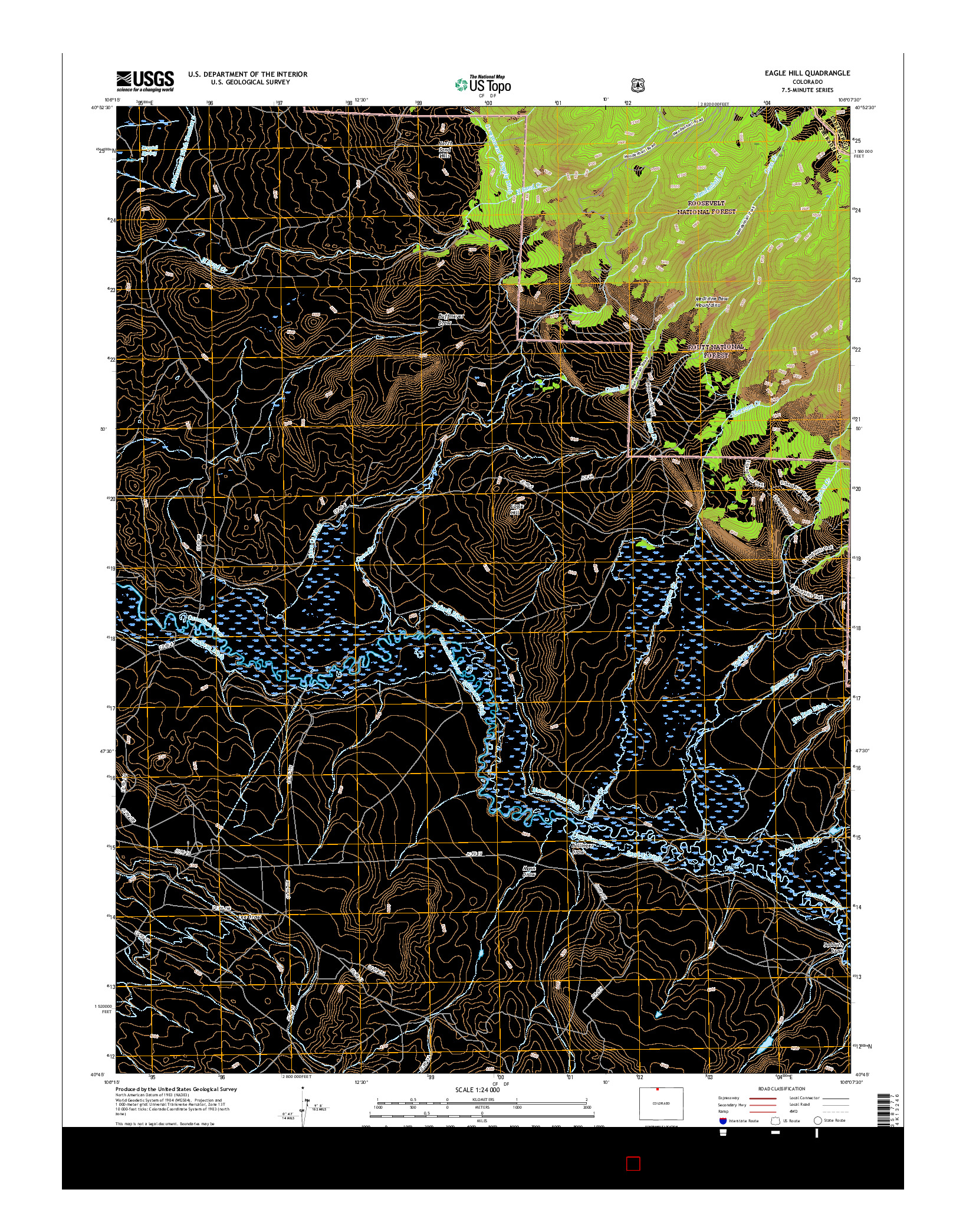 USGS US TOPO 7.5-MINUTE MAP FOR EAGLE HILL, CO 2016