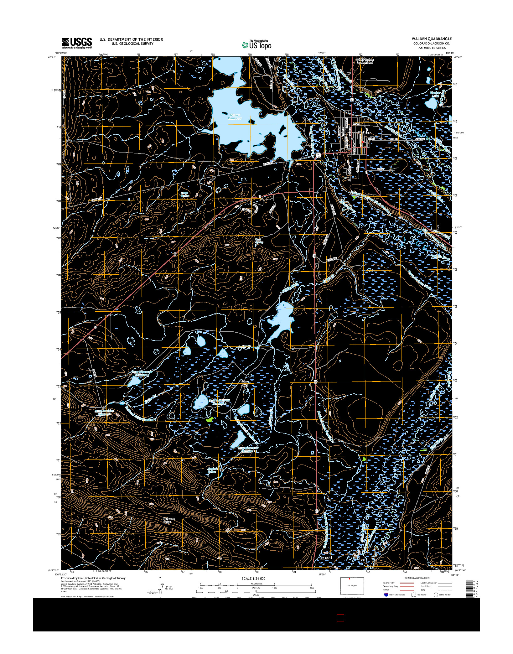 USGS US TOPO 7.5-MINUTE MAP FOR WALDEN, CO 2016