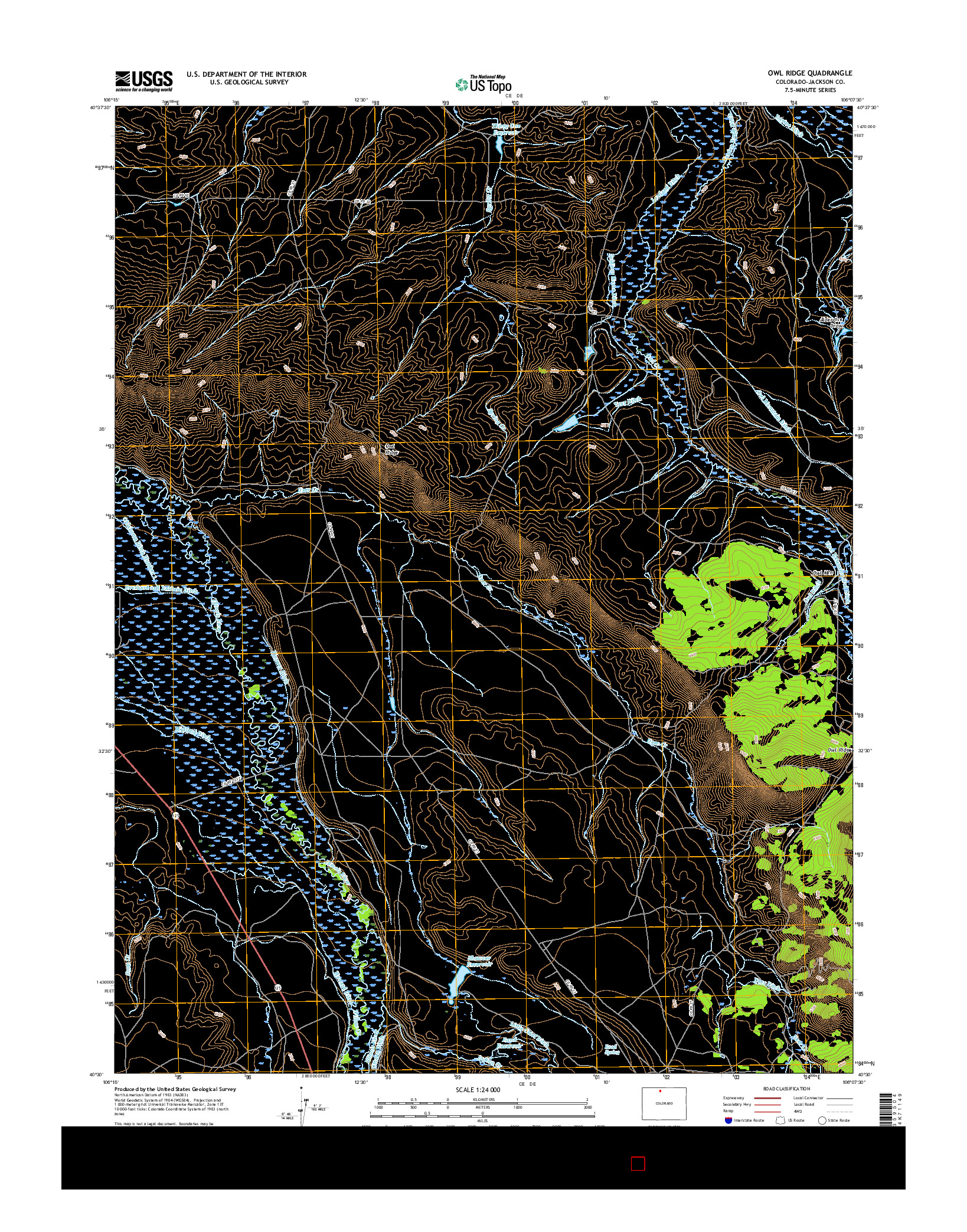 USGS US TOPO 7.5-MINUTE MAP FOR OWL RIDGE, CO 2016