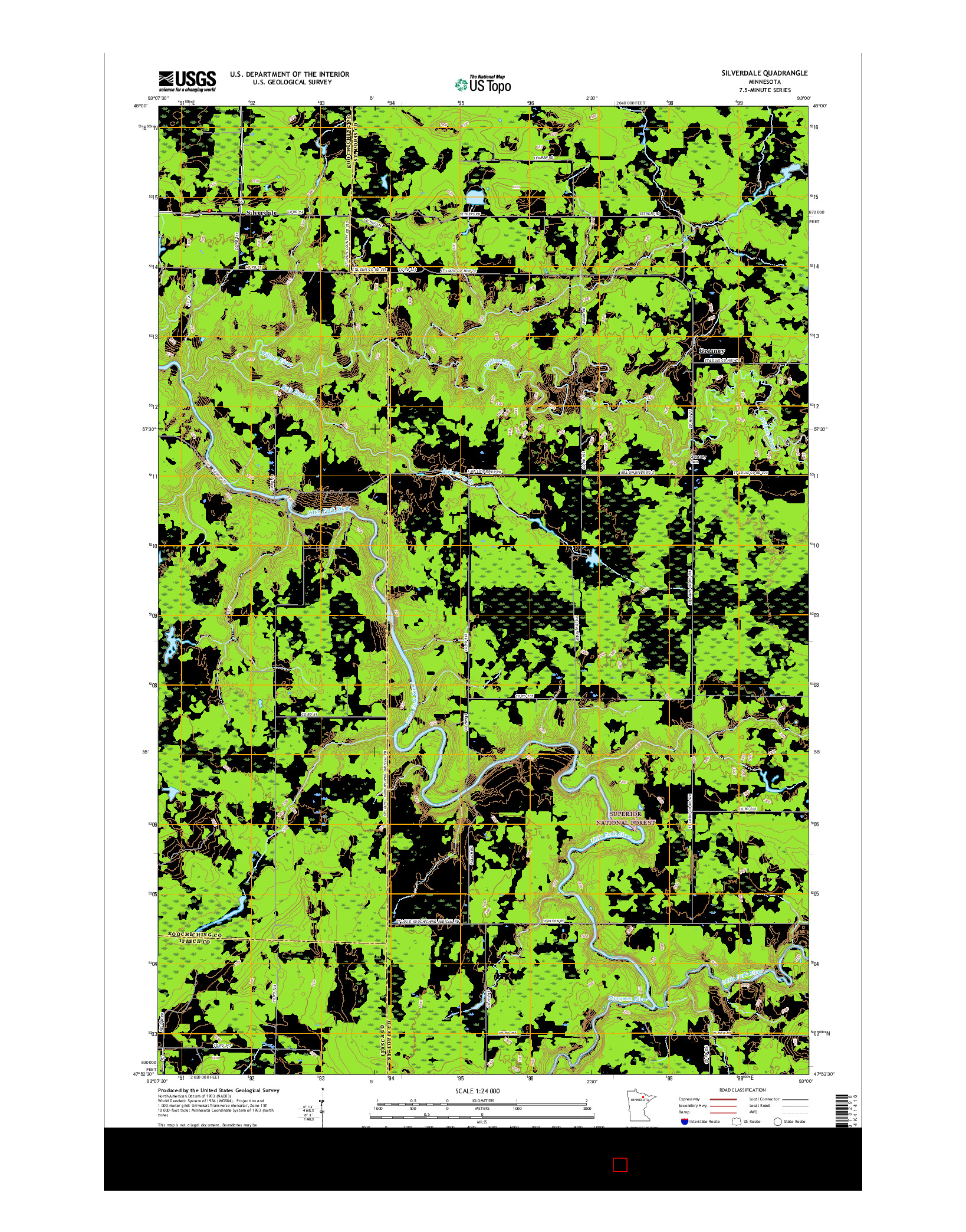 USGS US TOPO 7.5-MINUTE MAP FOR SILVERDALE, MN 2016
