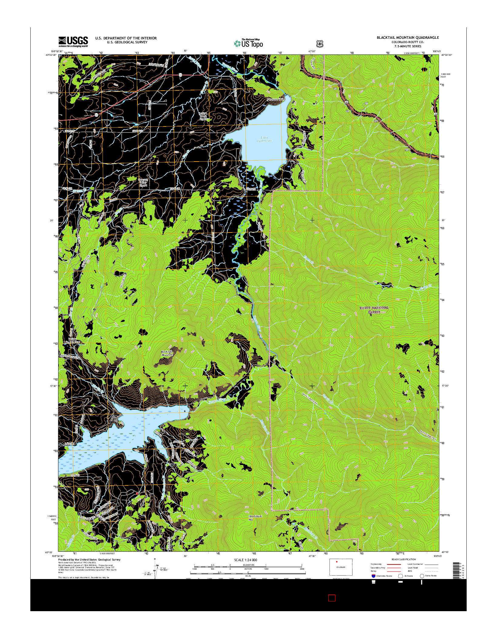 USGS US TOPO 7.5-MINUTE MAP FOR BLACKTAIL MOUNTAIN, CO 2016