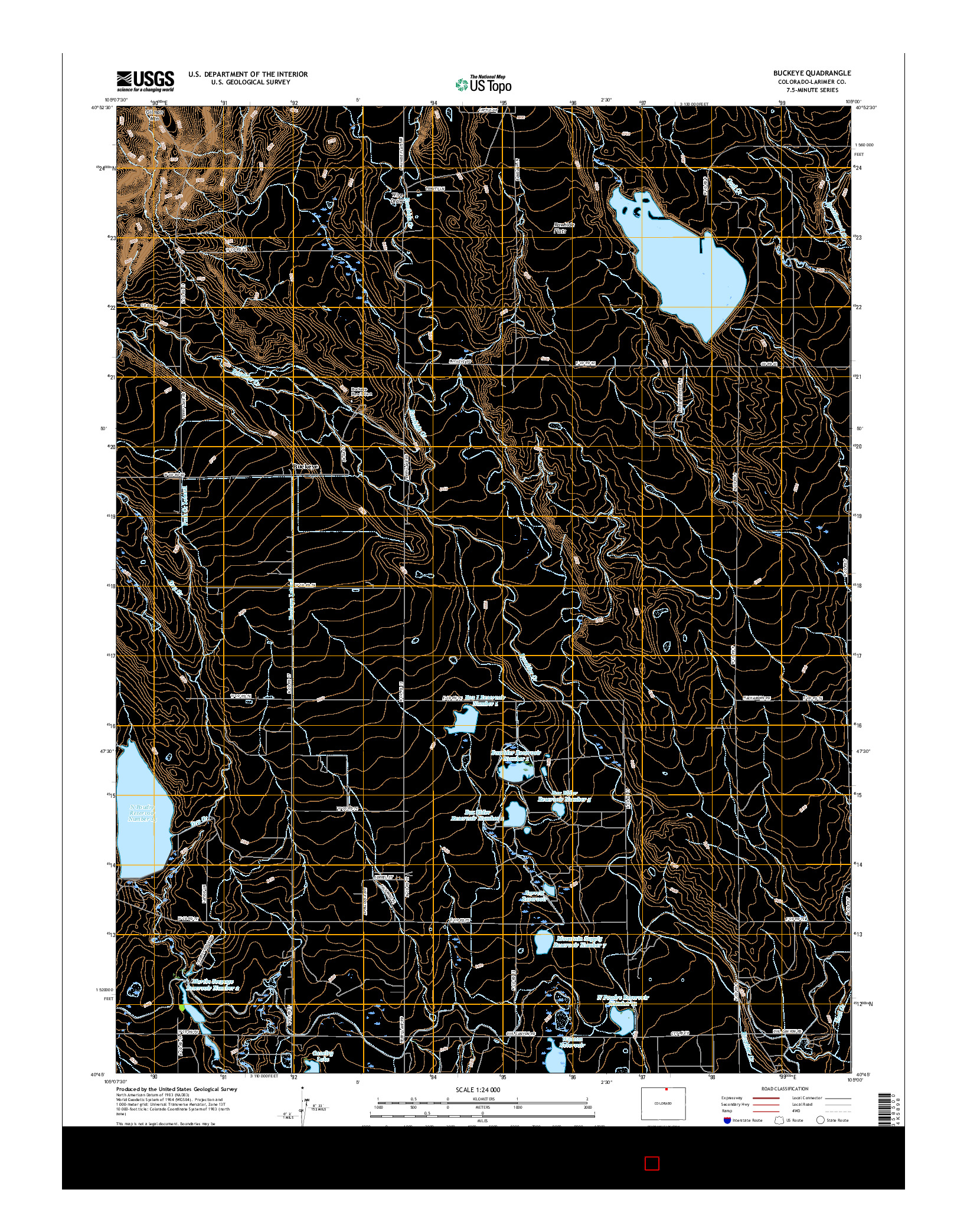 USGS US TOPO 7.5-MINUTE MAP FOR BUCKEYE, CO 2016