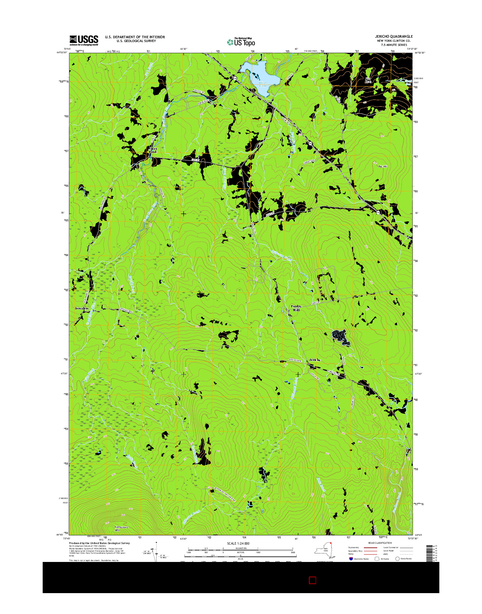 USGS US TOPO 7.5-MINUTE MAP FOR JERICHO, NY 2016