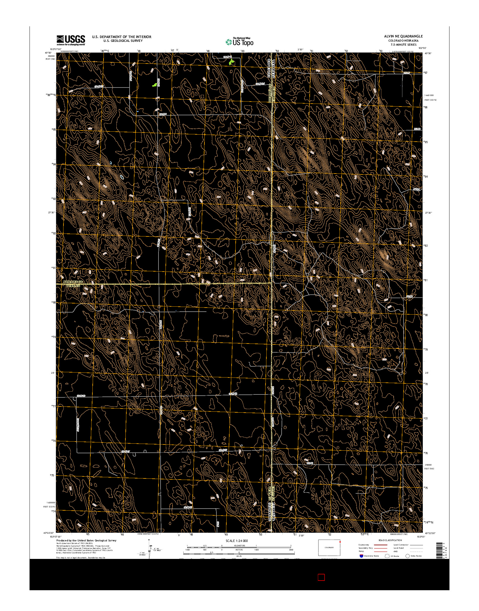 USGS US TOPO 7.5-MINUTE MAP FOR ALVIN NE, CO-NE 2016