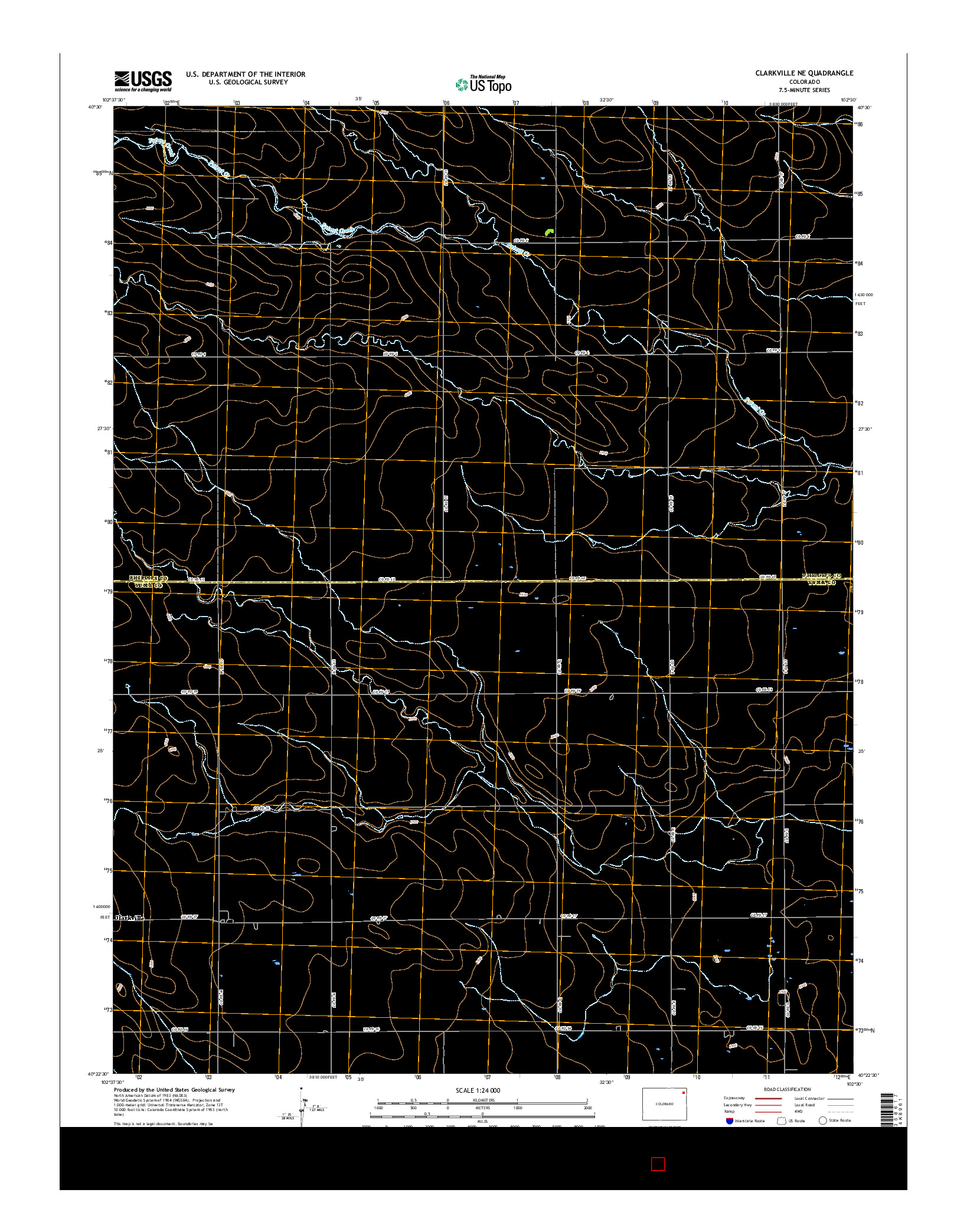 USGS US TOPO 7.5-MINUTE MAP FOR CLARKVILLE NE, CO 2016
