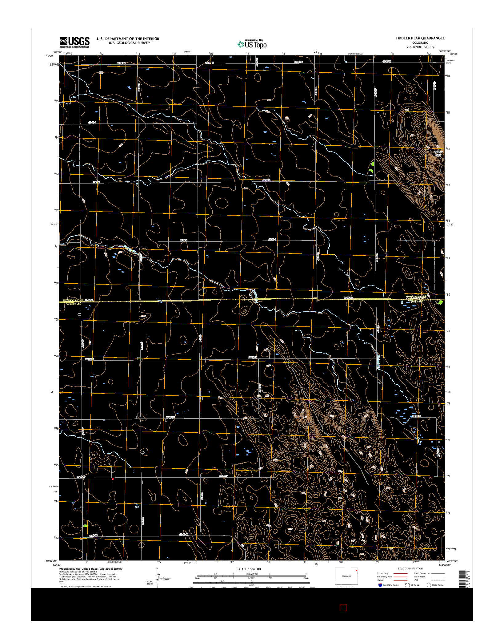 USGS US TOPO 7.5-MINUTE MAP FOR FIDDLER PEAK, CO 2016