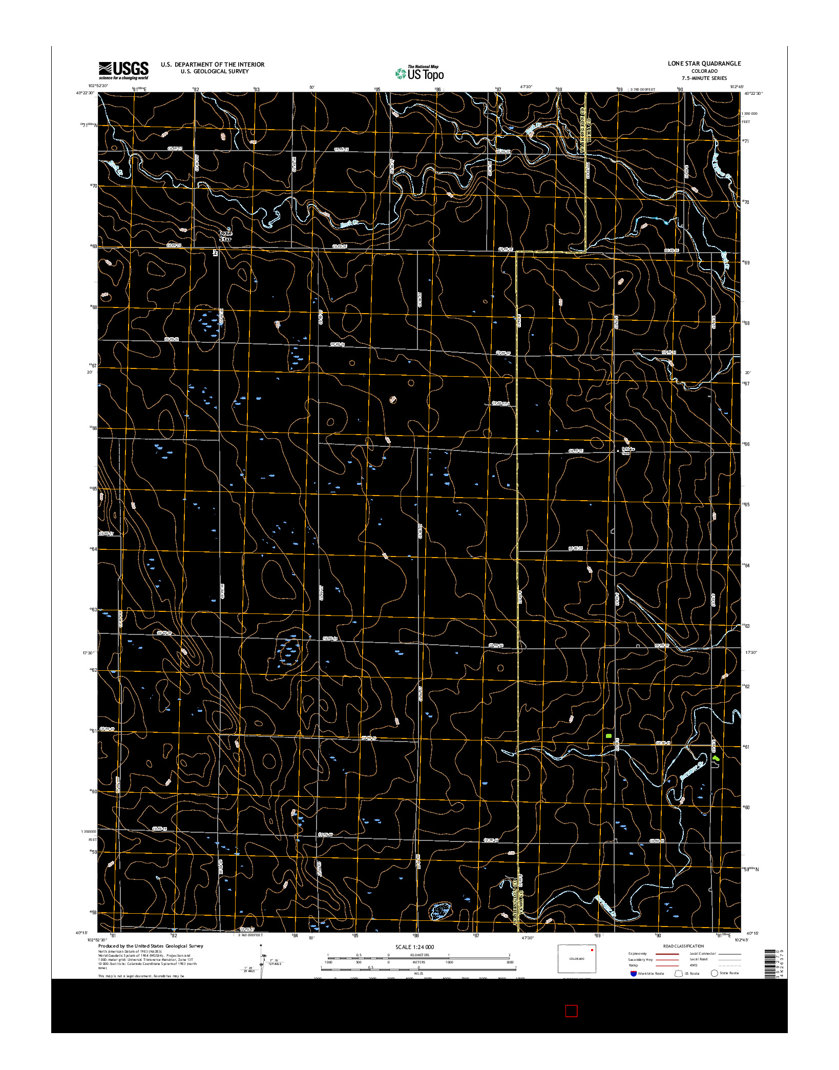 USGS US TOPO 7.5-MINUTE MAP FOR LONE STAR, CO 2016