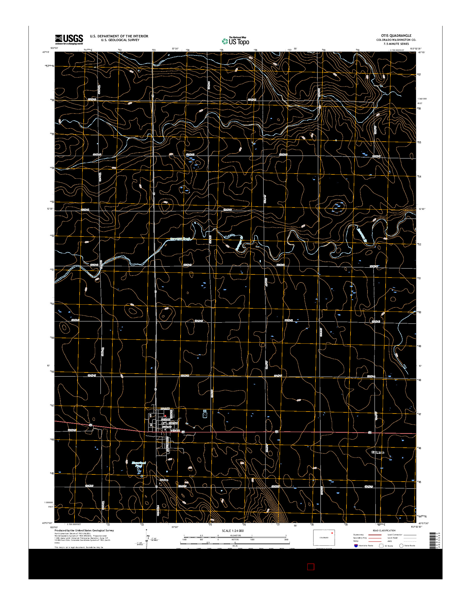 USGS US TOPO 7.5-MINUTE MAP FOR OTIS, CO 2016