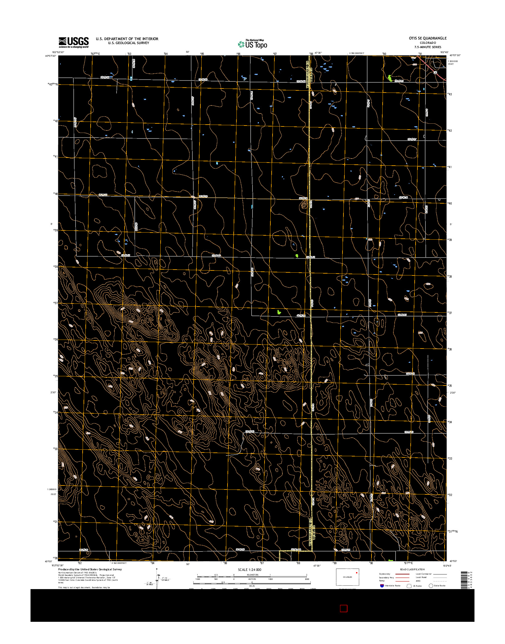 USGS US TOPO 7.5-MINUTE MAP FOR OTIS SE, CO 2016