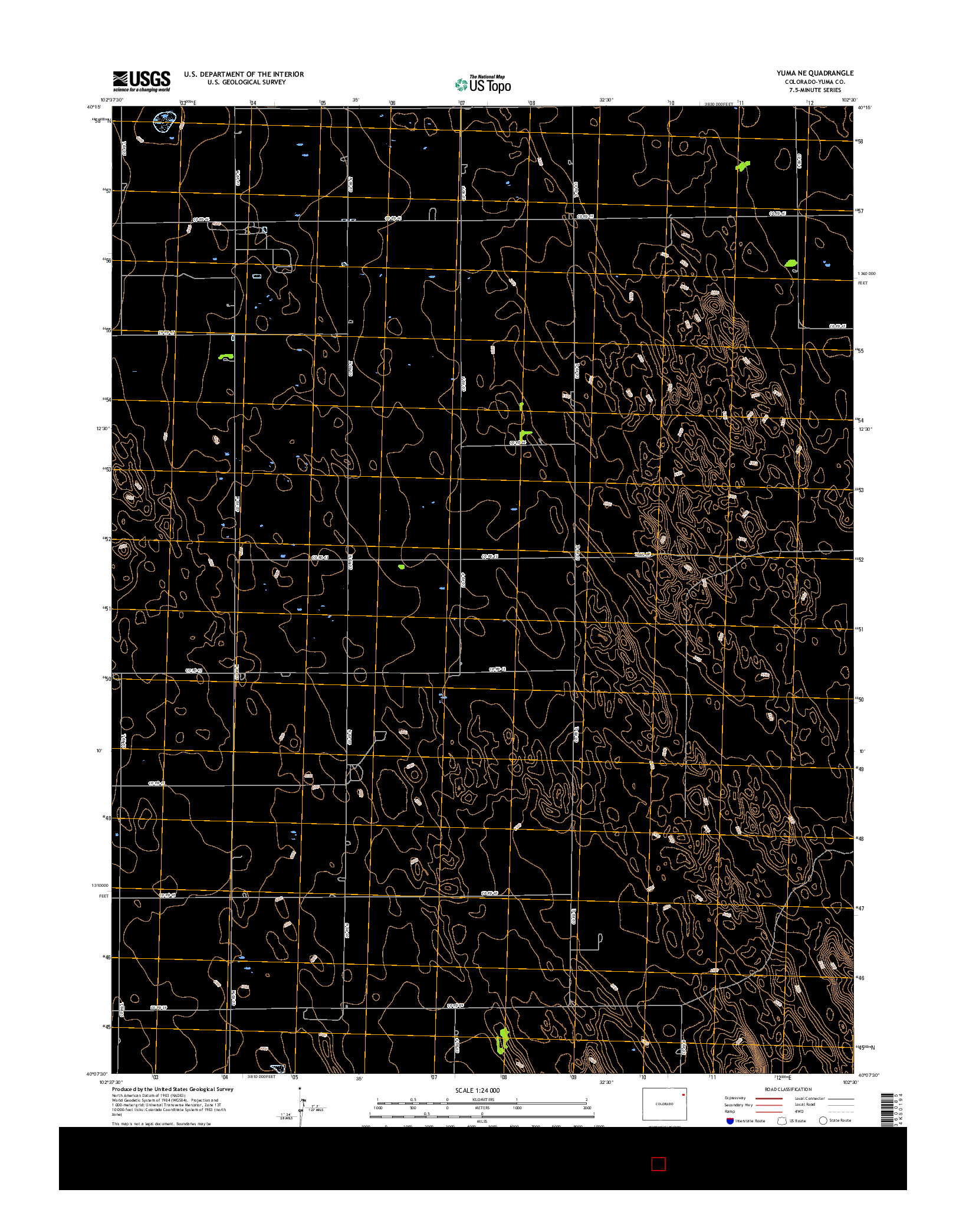USGS US TOPO 7.5-MINUTE MAP FOR YUMA NE, CO 2016