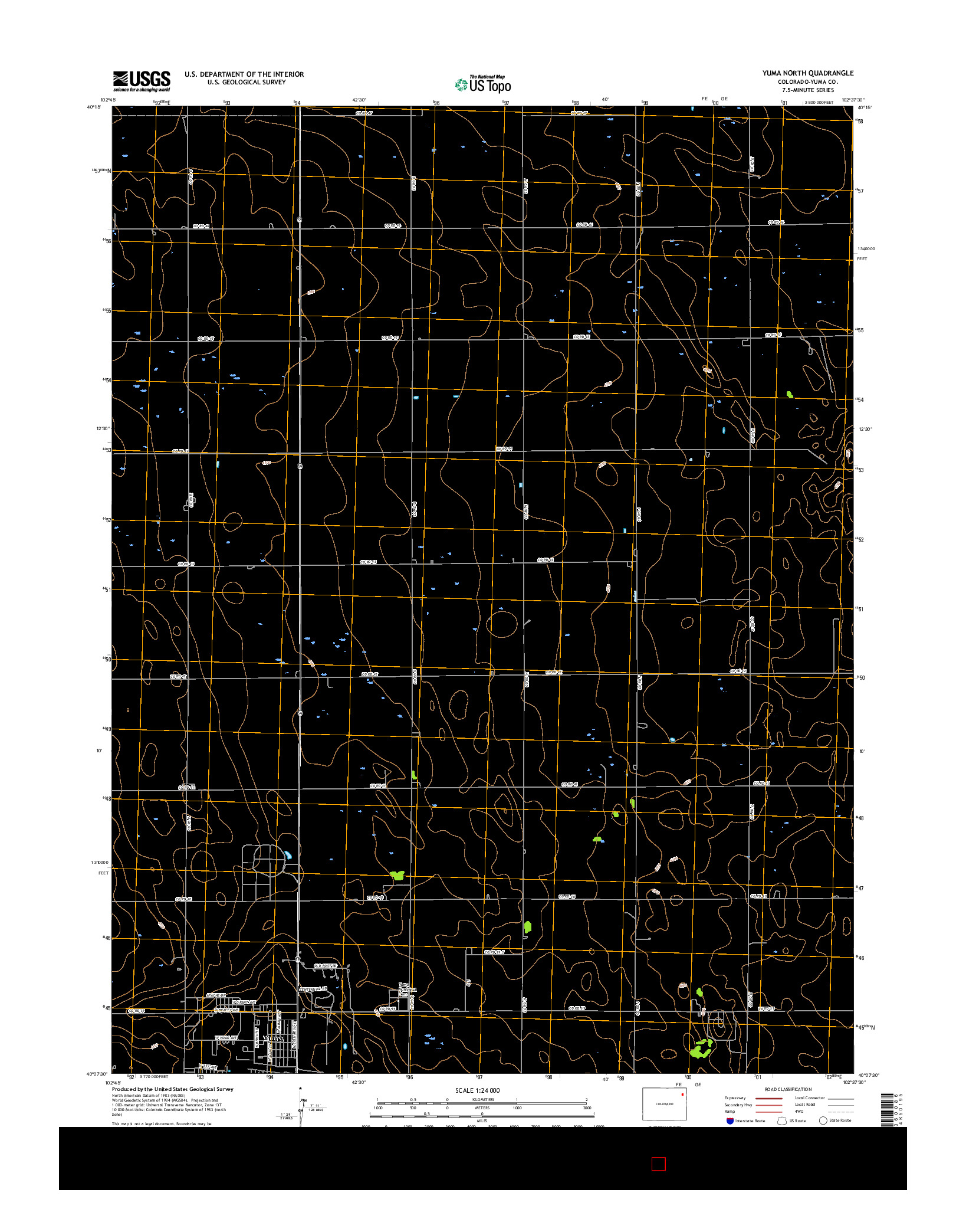 USGS US TOPO 7.5-MINUTE MAP FOR YUMA NORTH, CO 2016