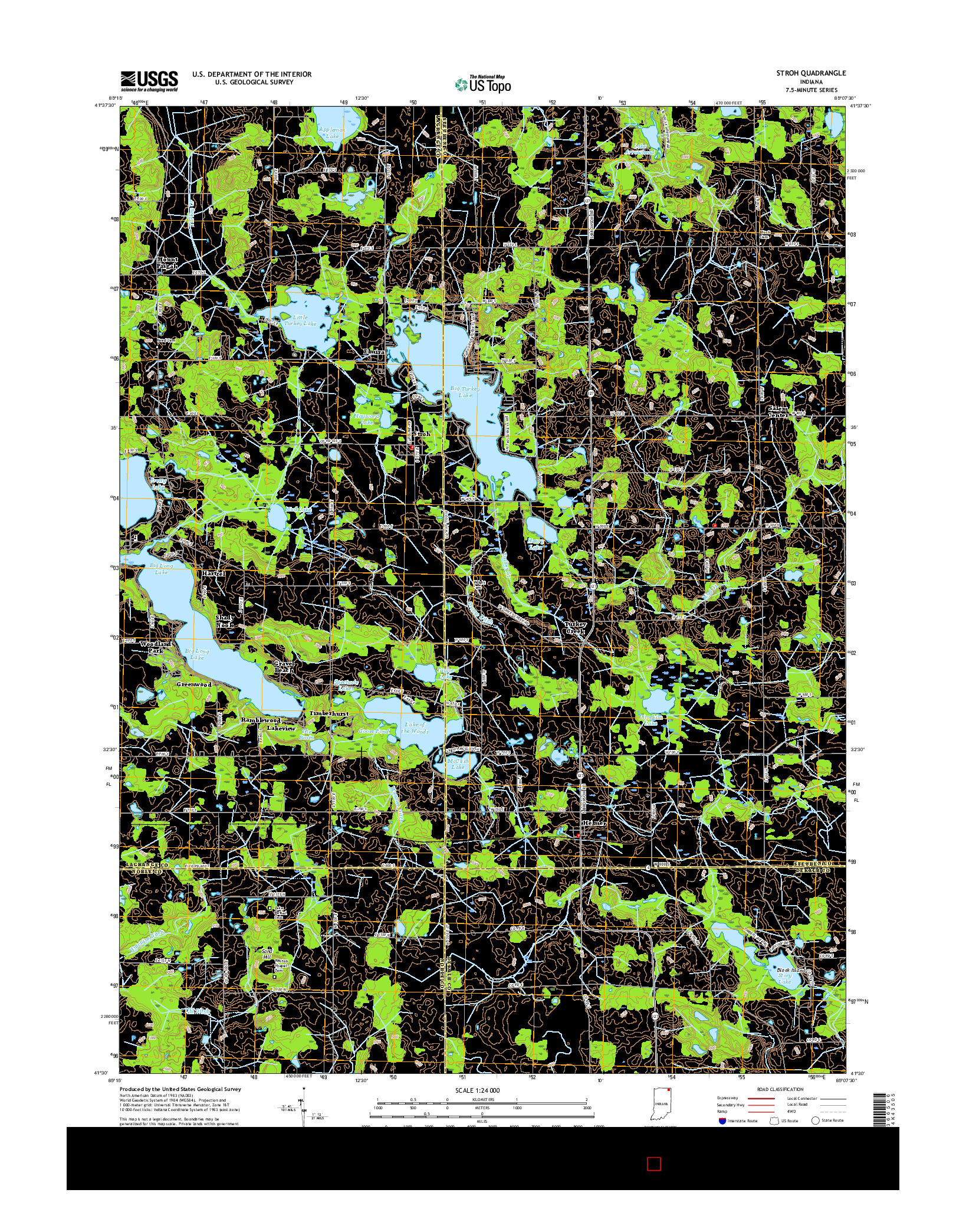 USGS US TOPO 7.5-MINUTE MAP FOR STROH, IN 2016