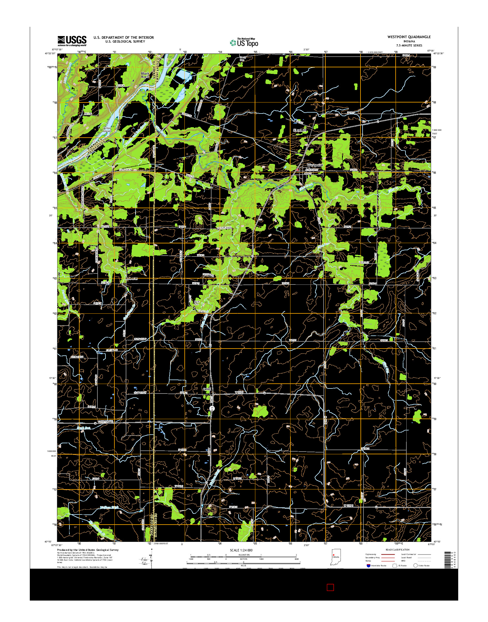 USGS US TOPO 7.5-MINUTE MAP FOR WESTPOINT, IN 2016