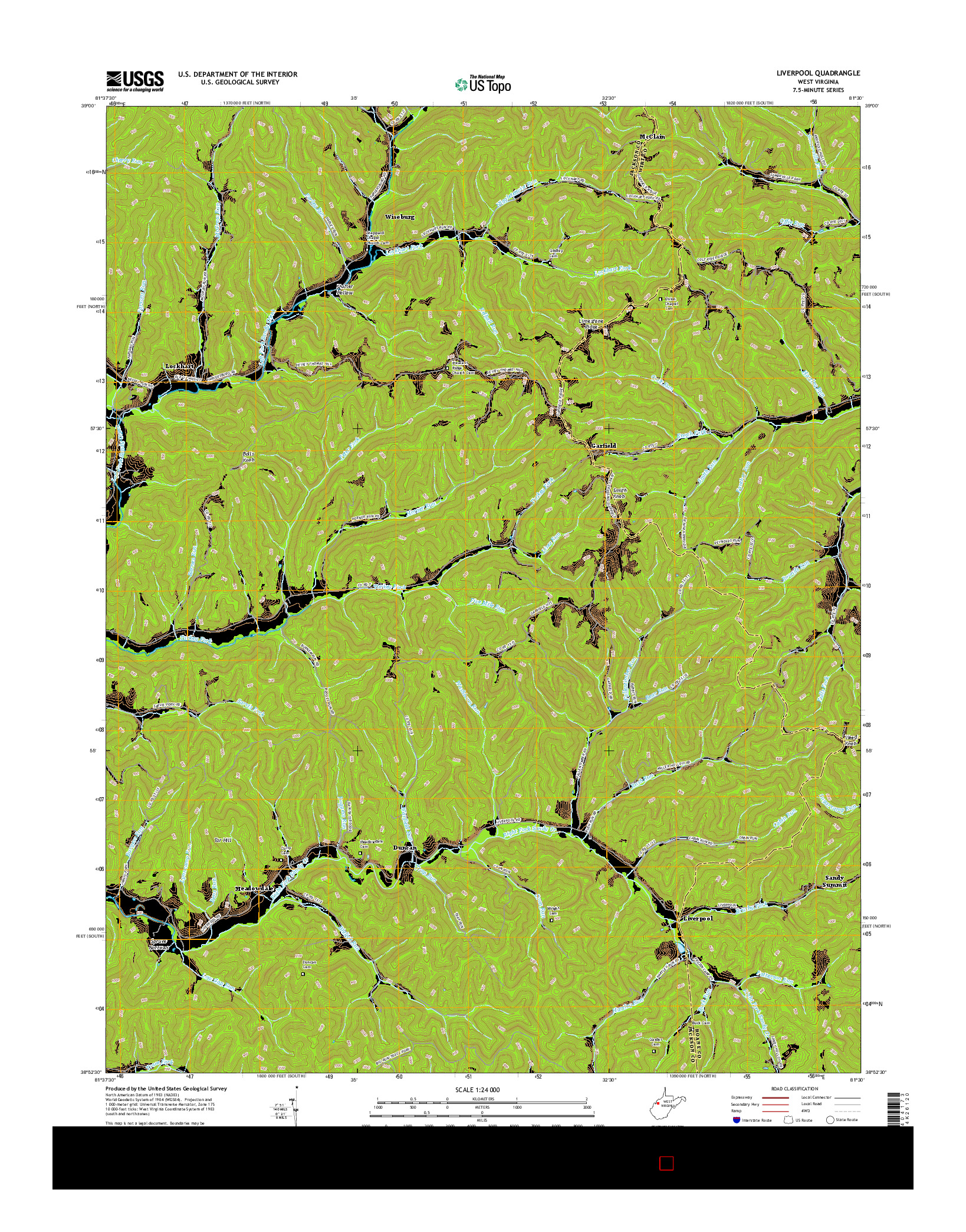 USGS US TOPO 7.5-MINUTE MAP FOR LIVERPOOL, WV 2016