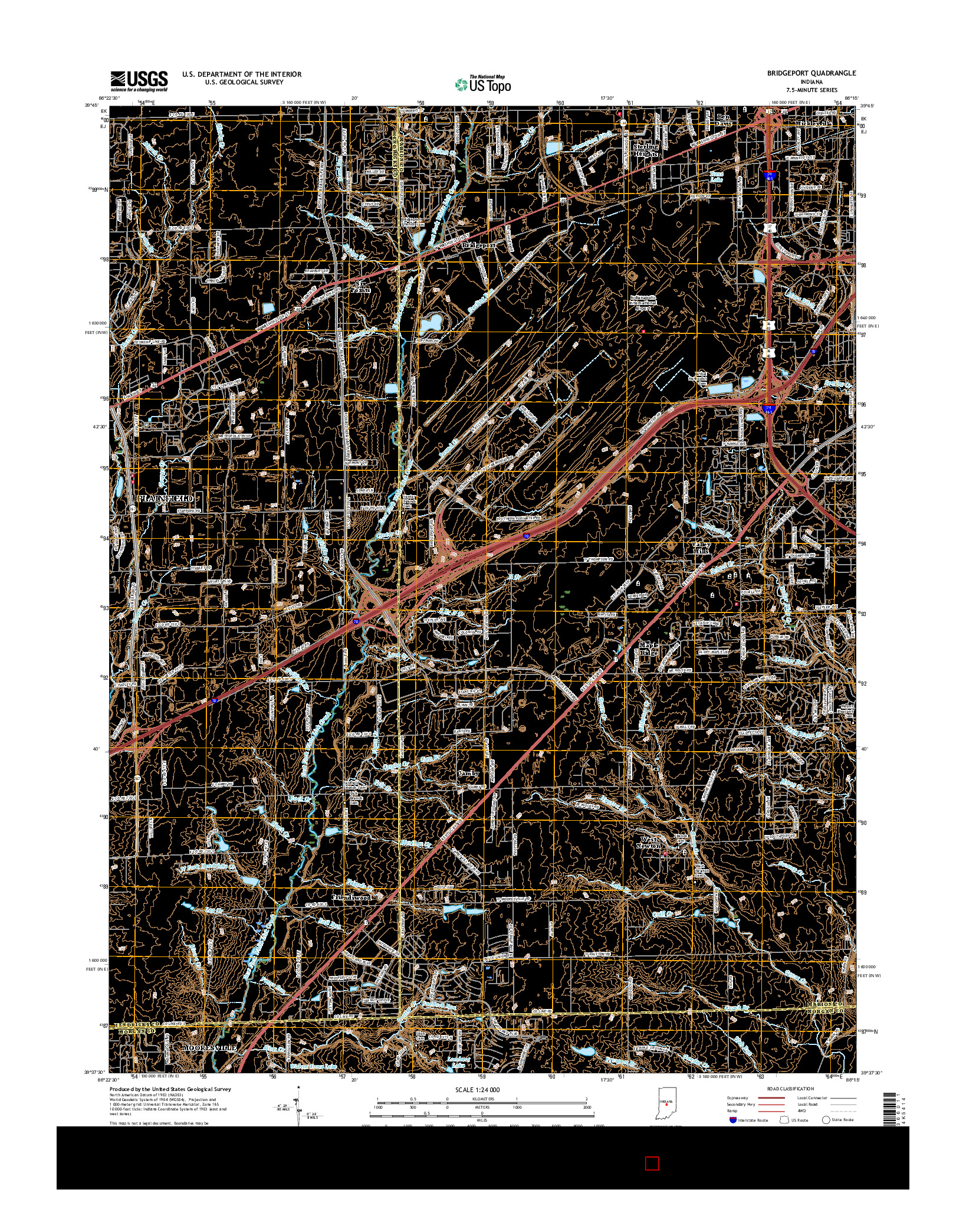 USGS US TOPO 7.5-MINUTE MAP FOR BRIDGEPORT, IN 2016