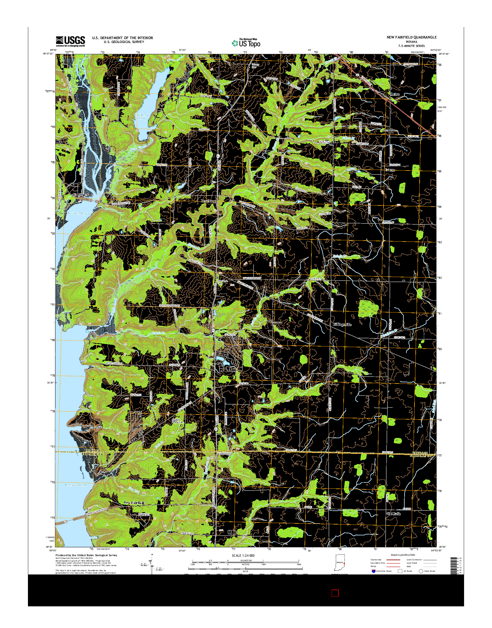 USGS US TOPO 7.5-MINUTE MAP FOR NEW FAIRFIELD, IN 2016