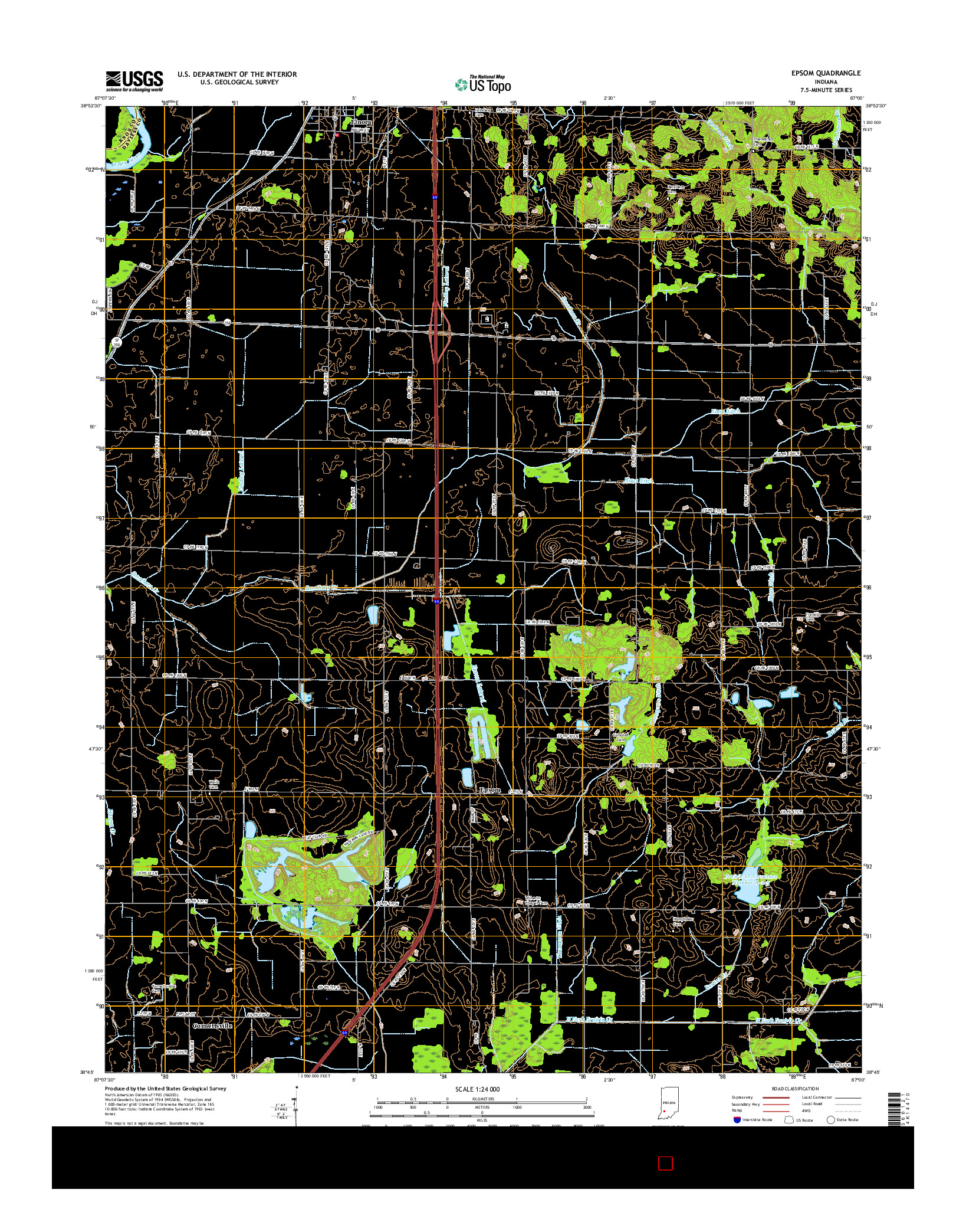 USGS US TOPO 7.5-MINUTE MAP FOR EPSOM, IN 2016