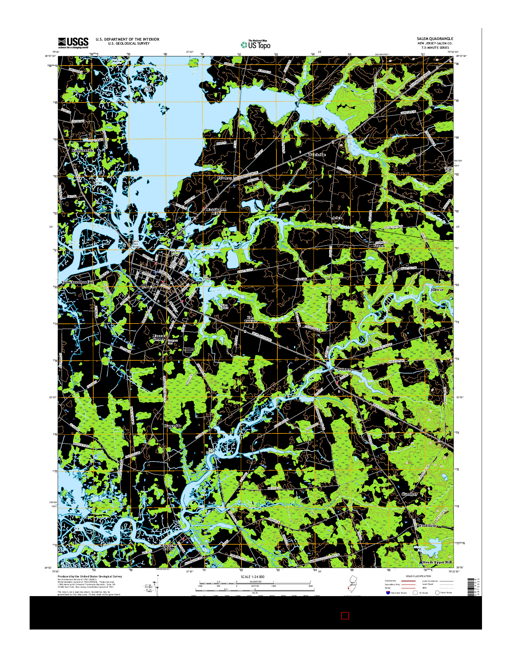 USGS US TOPO 7.5-MINUTE MAP FOR SALEM, NJ 2016
