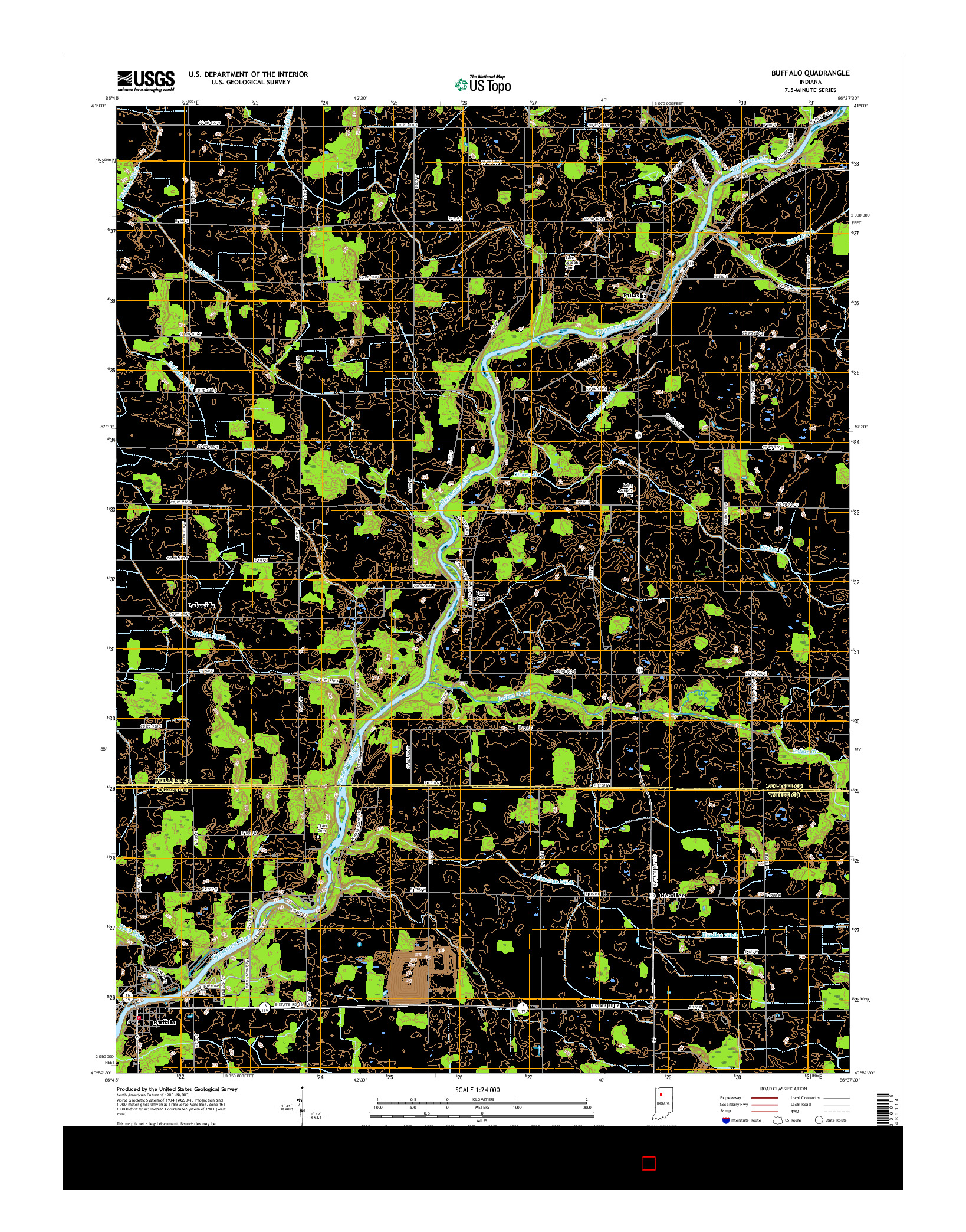 USGS US TOPO 7.5-MINUTE MAP FOR BUFFALO, IN 2016