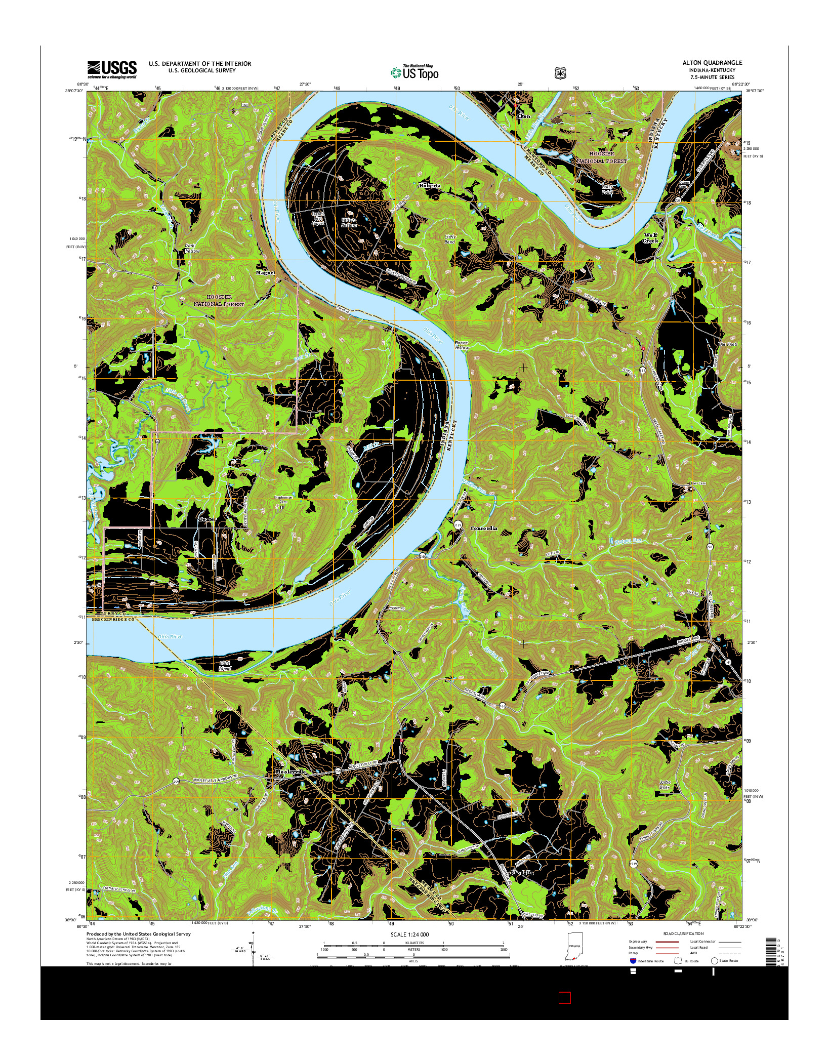 USGS US TOPO 7.5-MINUTE MAP FOR ALTON, IN-KY 2016