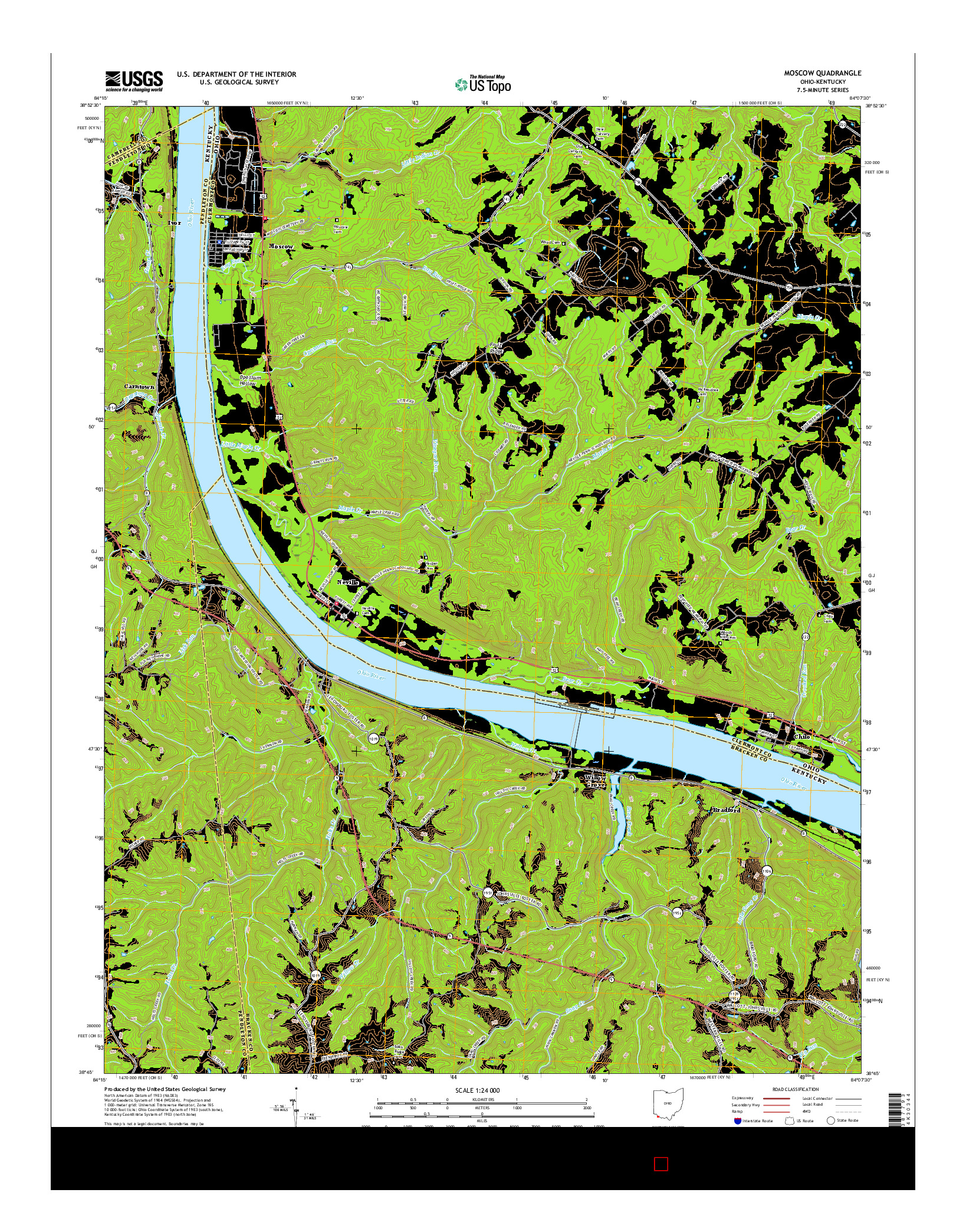 USGS US TOPO 7.5-MINUTE MAP FOR MOSCOW, OH-KY 2016