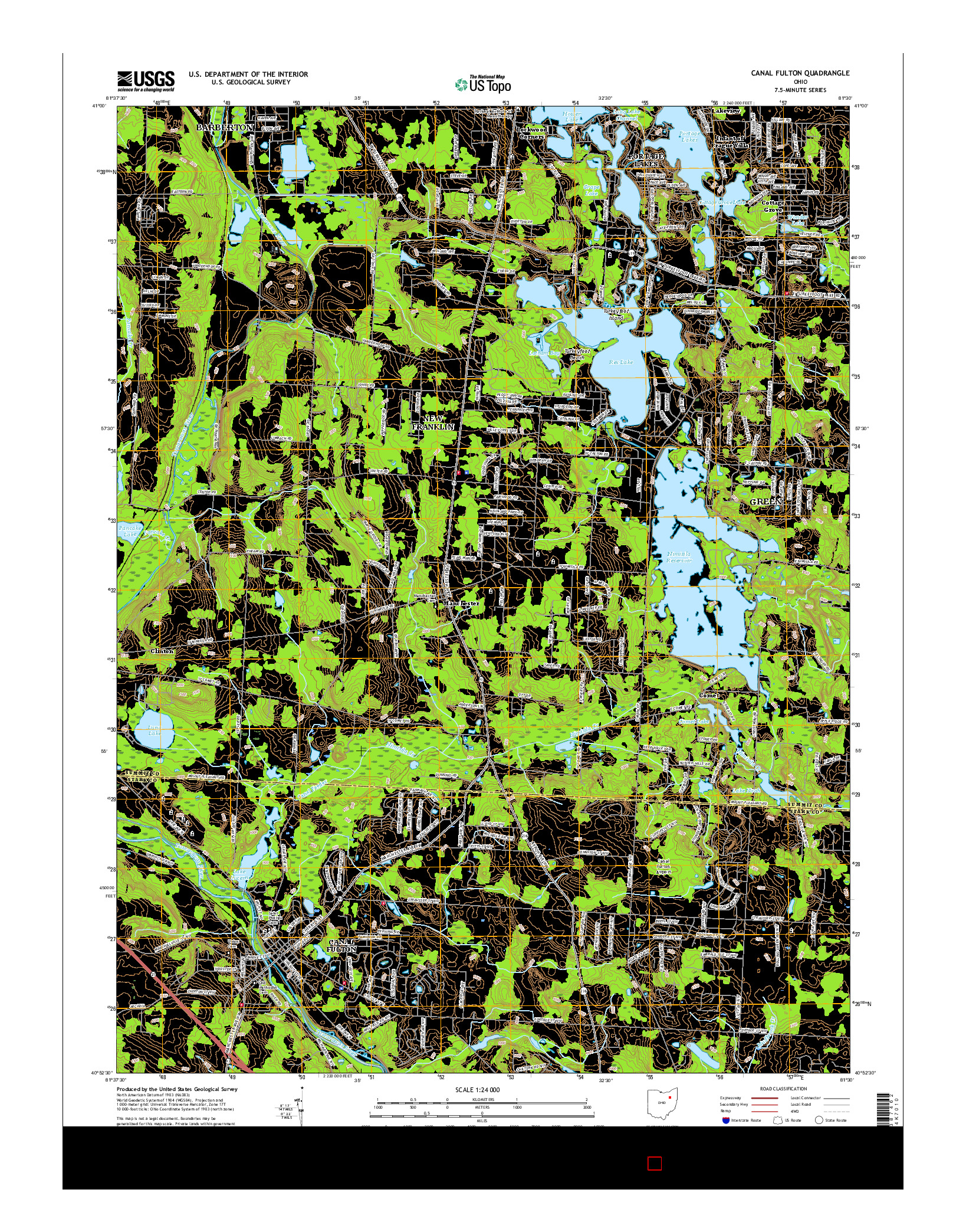 USGS US TOPO 7.5-MINUTE MAP FOR CANAL FULTON, OH 2016