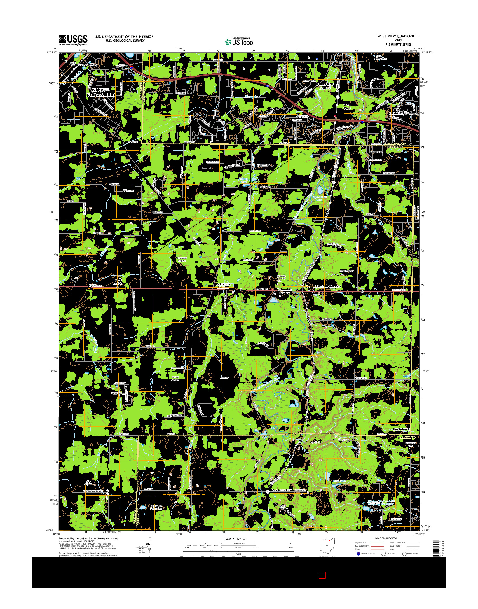 USGS US TOPO 7.5-MINUTE MAP FOR WEST VIEW, OH 2016