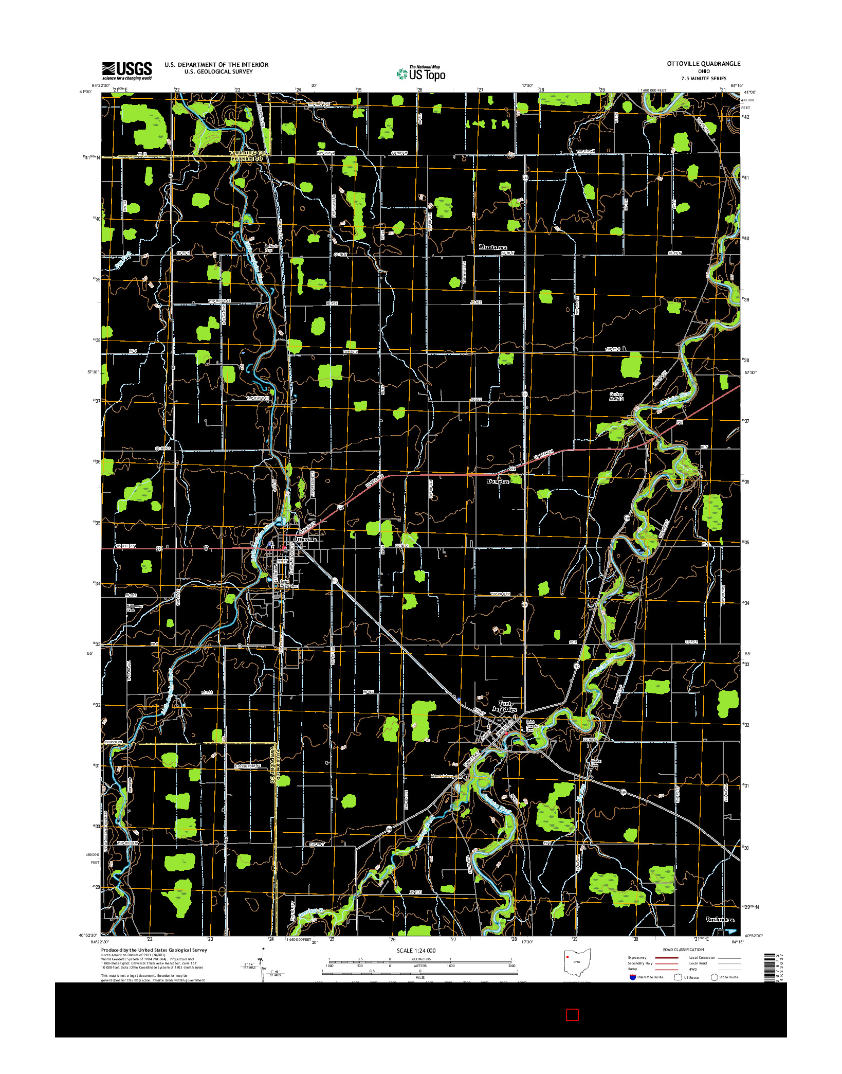 USGS US TOPO 7.5-MINUTE MAP FOR OTTOVILLE, OH 2016