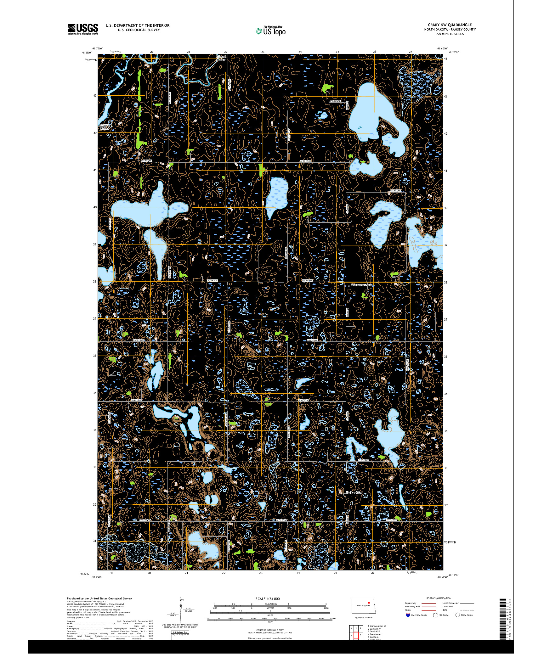 USGS US TOPO 7.5-MINUTE MAP FOR CRARY NW, ND 2017