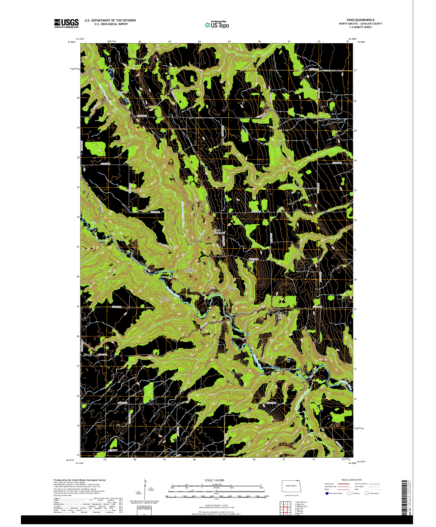 USGS US TOPO 7.5-MINUTE MAP FOR VANG, ND,MB 2017