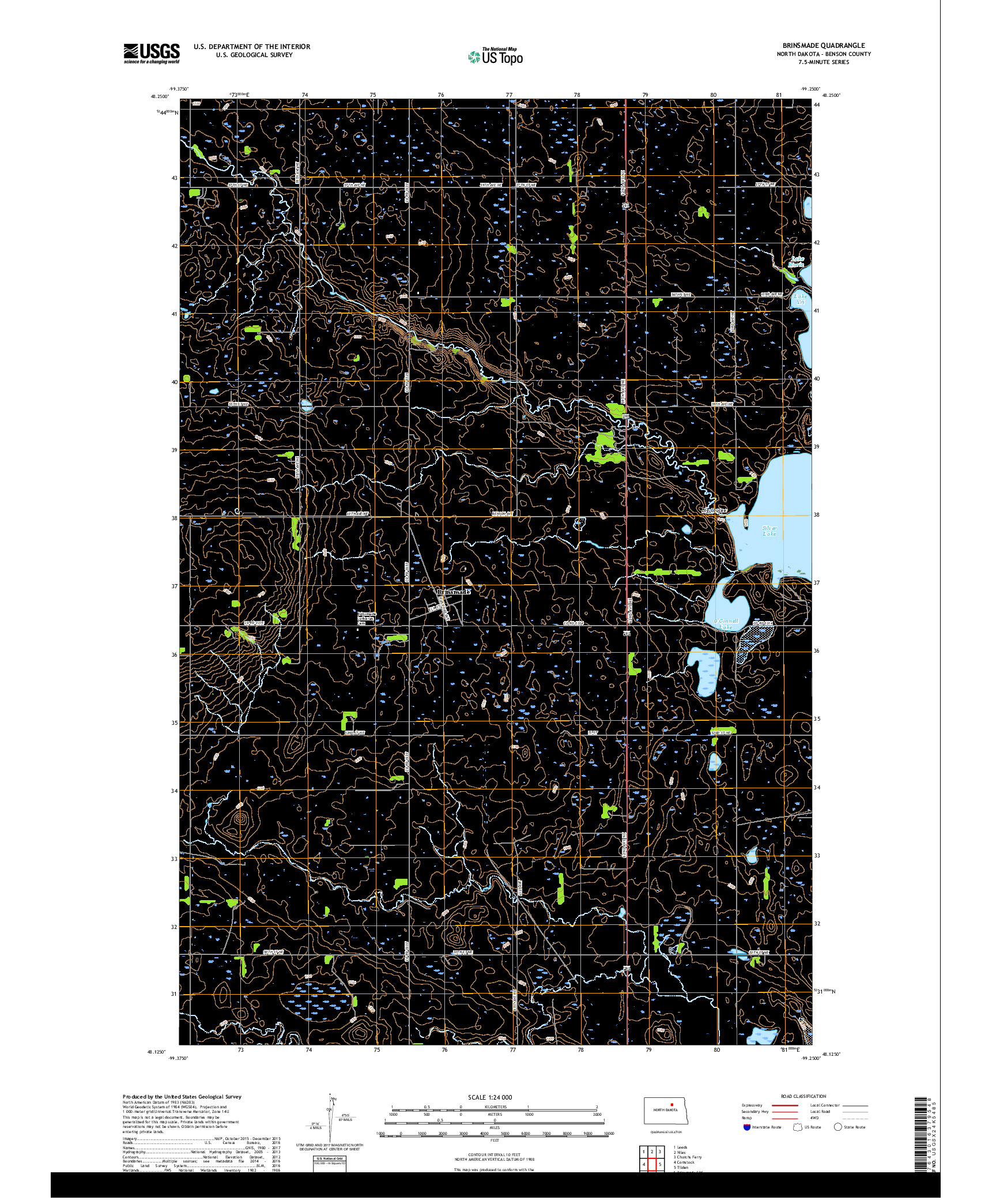 USGS US TOPO 7.5-MINUTE MAP FOR BRINSMADE, ND 2017