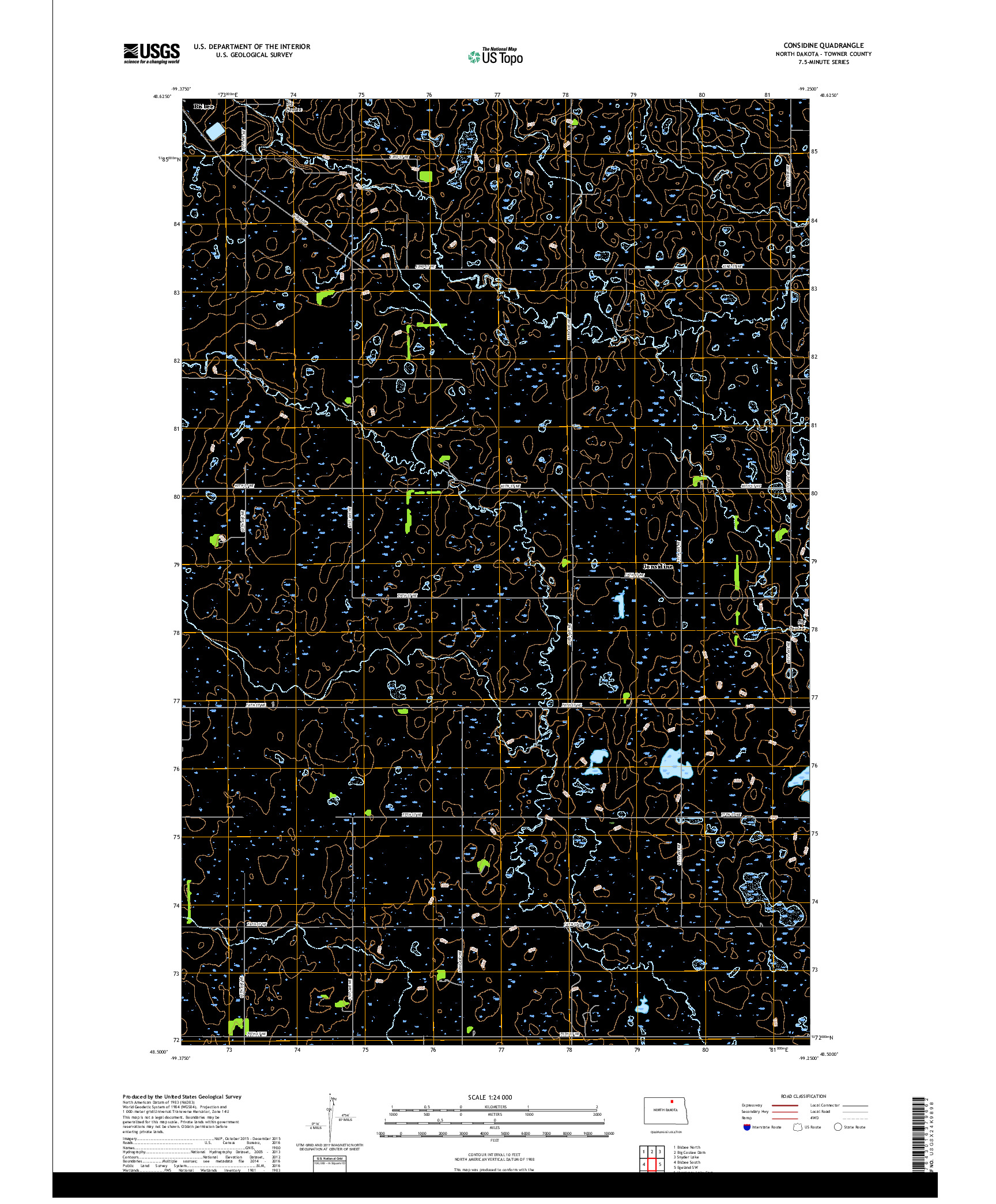 USGS US TOPO 7.5-MINUTE MAP FOR CONSIDINE, ND 2017